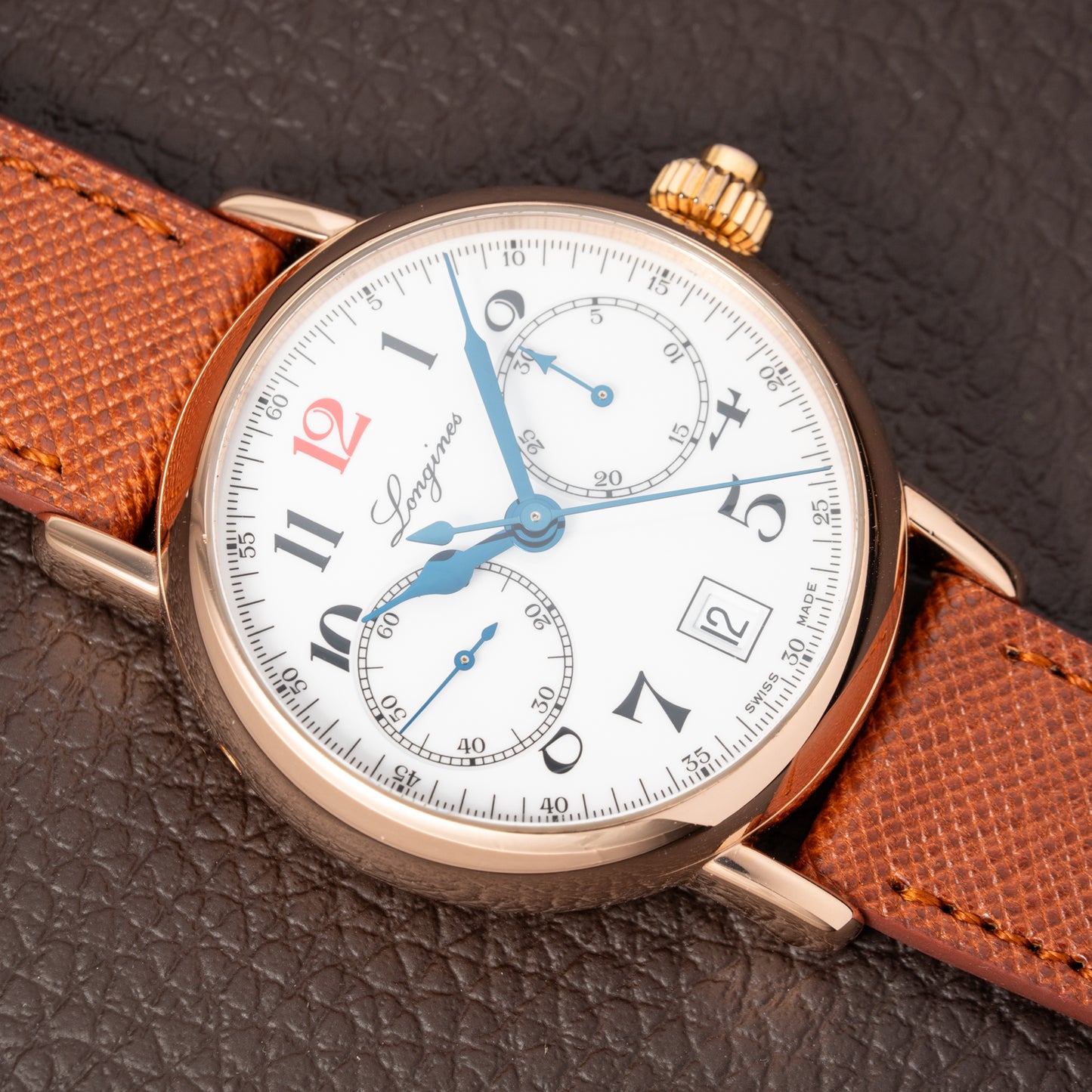 Longines Heritage 180th Anniversary Ref. L27758233 Rosé Gold 18k with Monopusher circa 2012