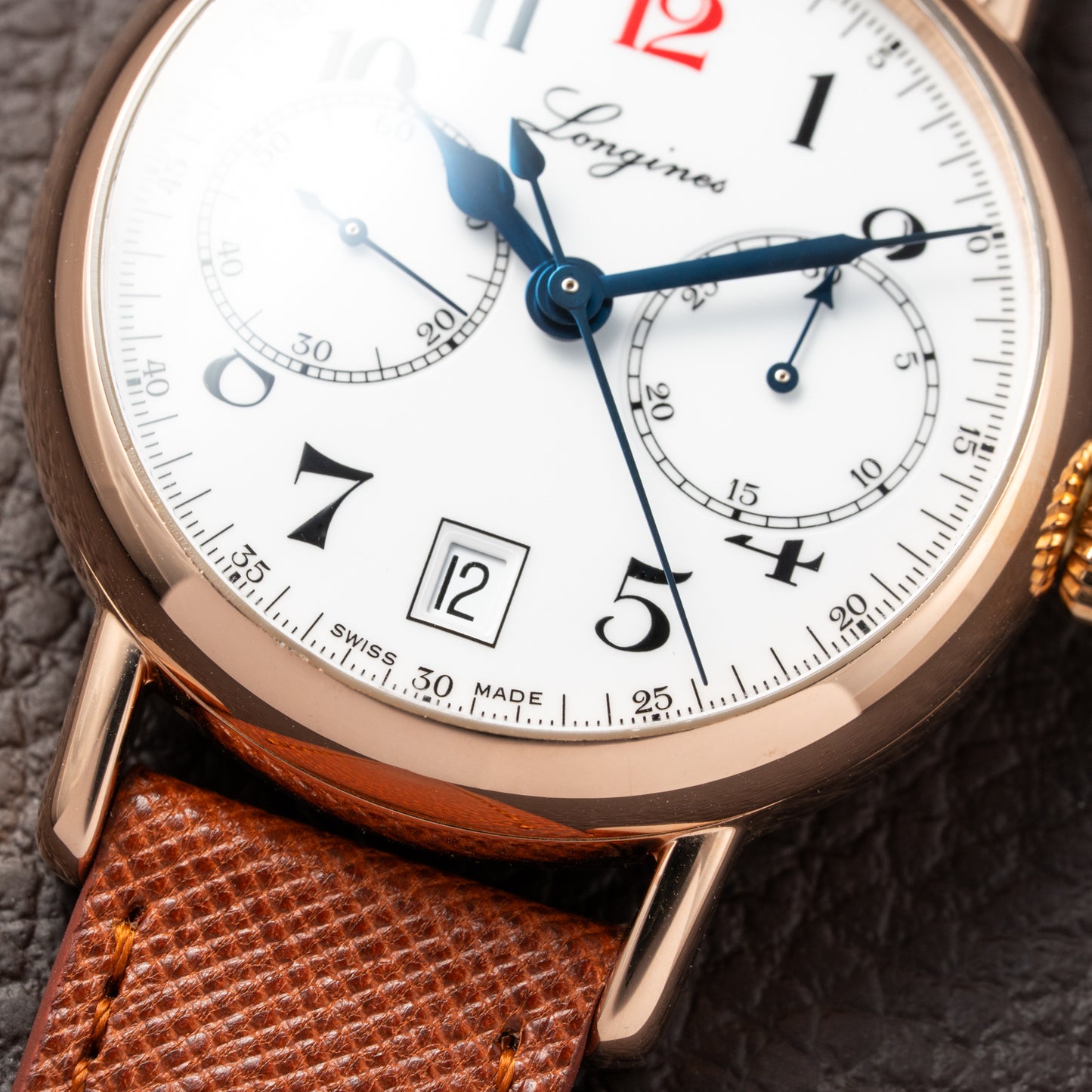 Longines Heritage 180th Anniversary Ref. L27758233 Rosé Gold 18k with Monopusher circa 2012