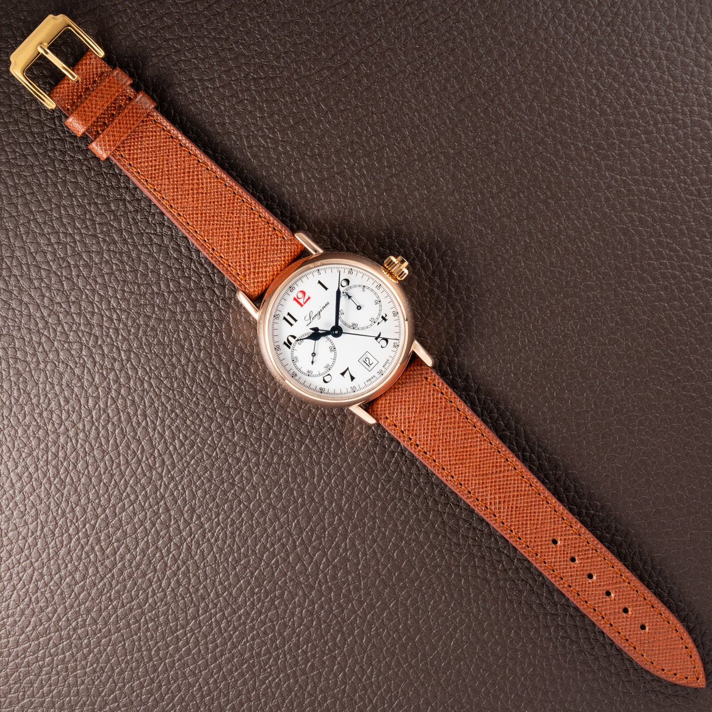Longines Heritage 180th Anniversary Ref. L27758233 Rosé Gold 18k with Monopusher circa 2012