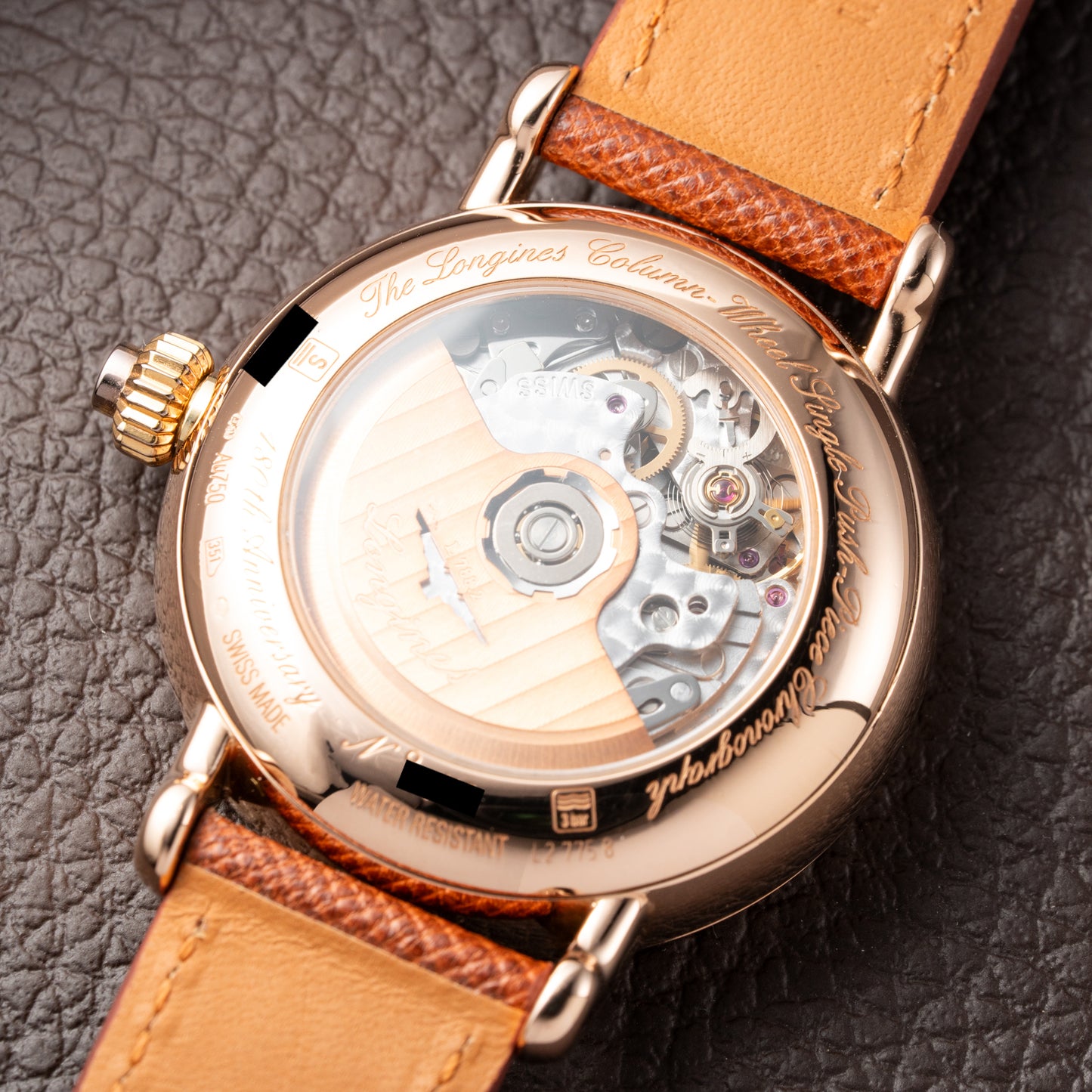 Longines Heritage 180th Anniversary Ref. L27758233 Rosé Gold 18k with Monopusher circa 2012