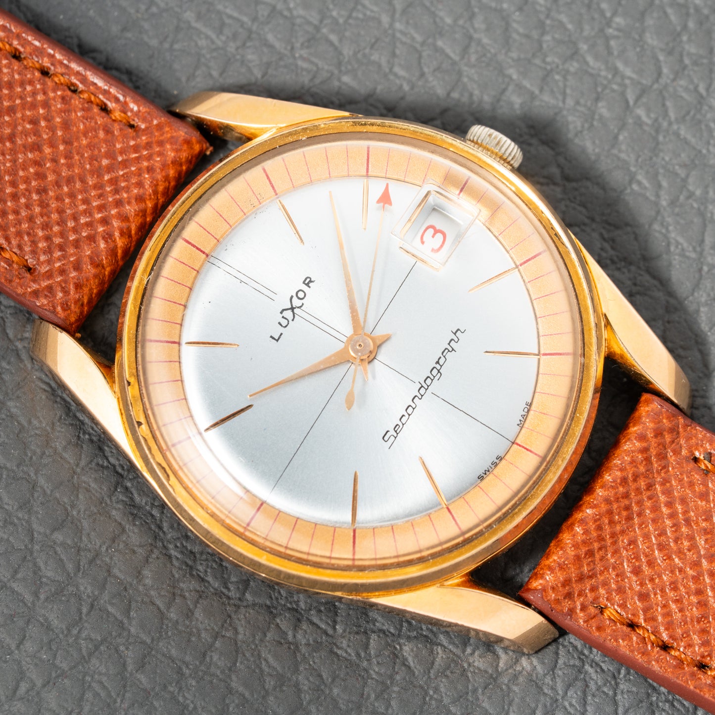Luxor Secondograph Seconde Mort Rare ‘Jumping Seconds’ with Cal. Chézard 7402