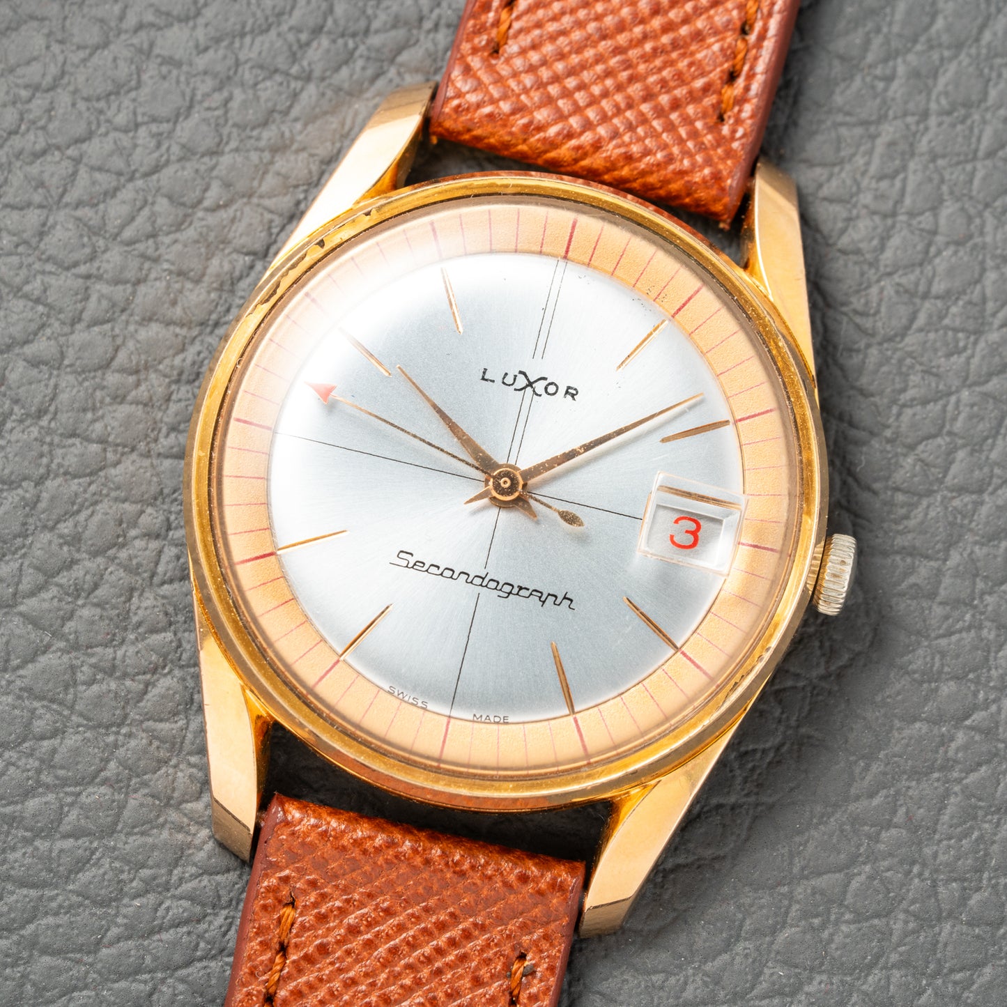 Luxor Secondograph Seconde Mort Rare ‘Jumping Seconds’ with Cal. Chézard 7402