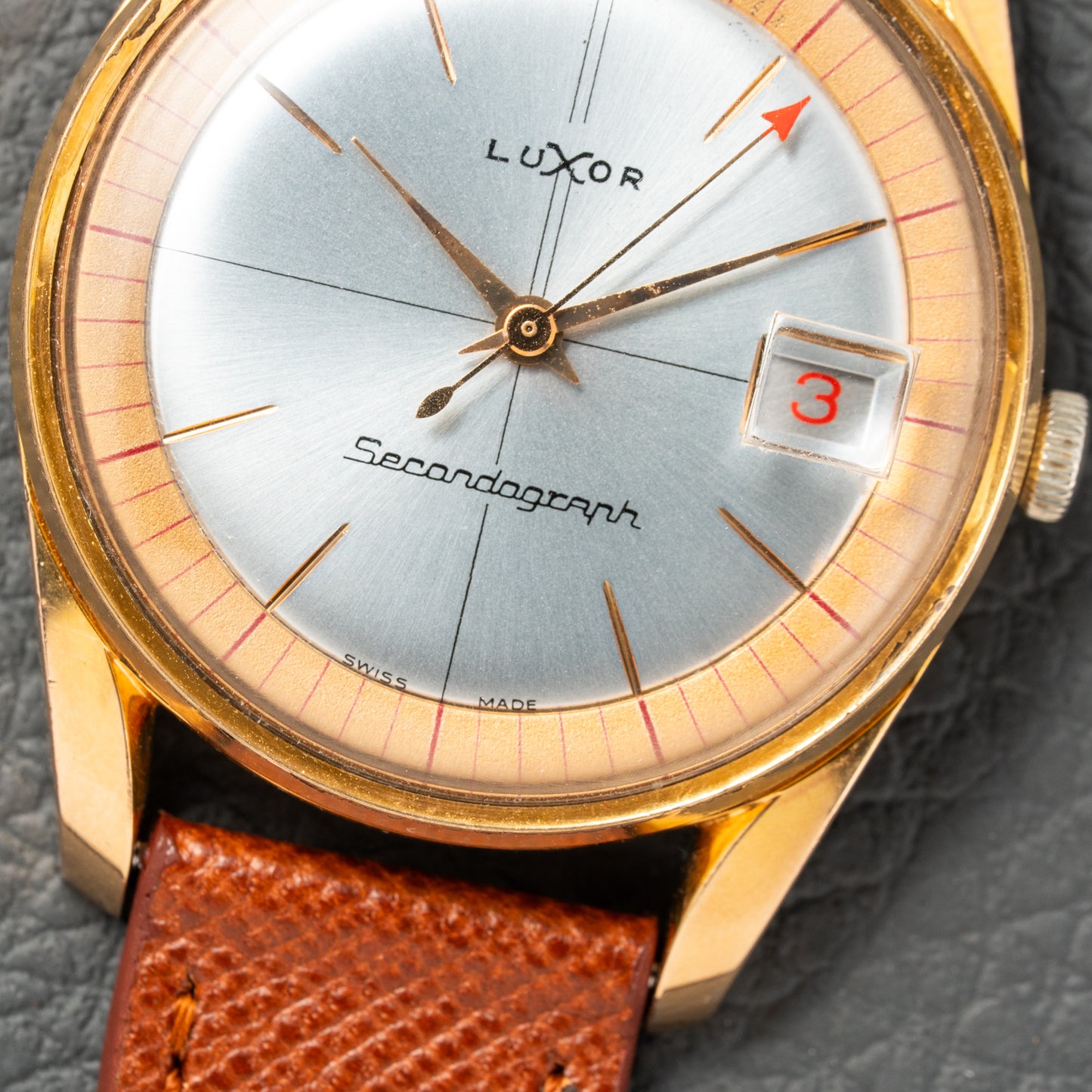 Luxor Secondograph Seconde Mort Rare ‘Jumping Seconds’ with Cal. Chézard 7402
