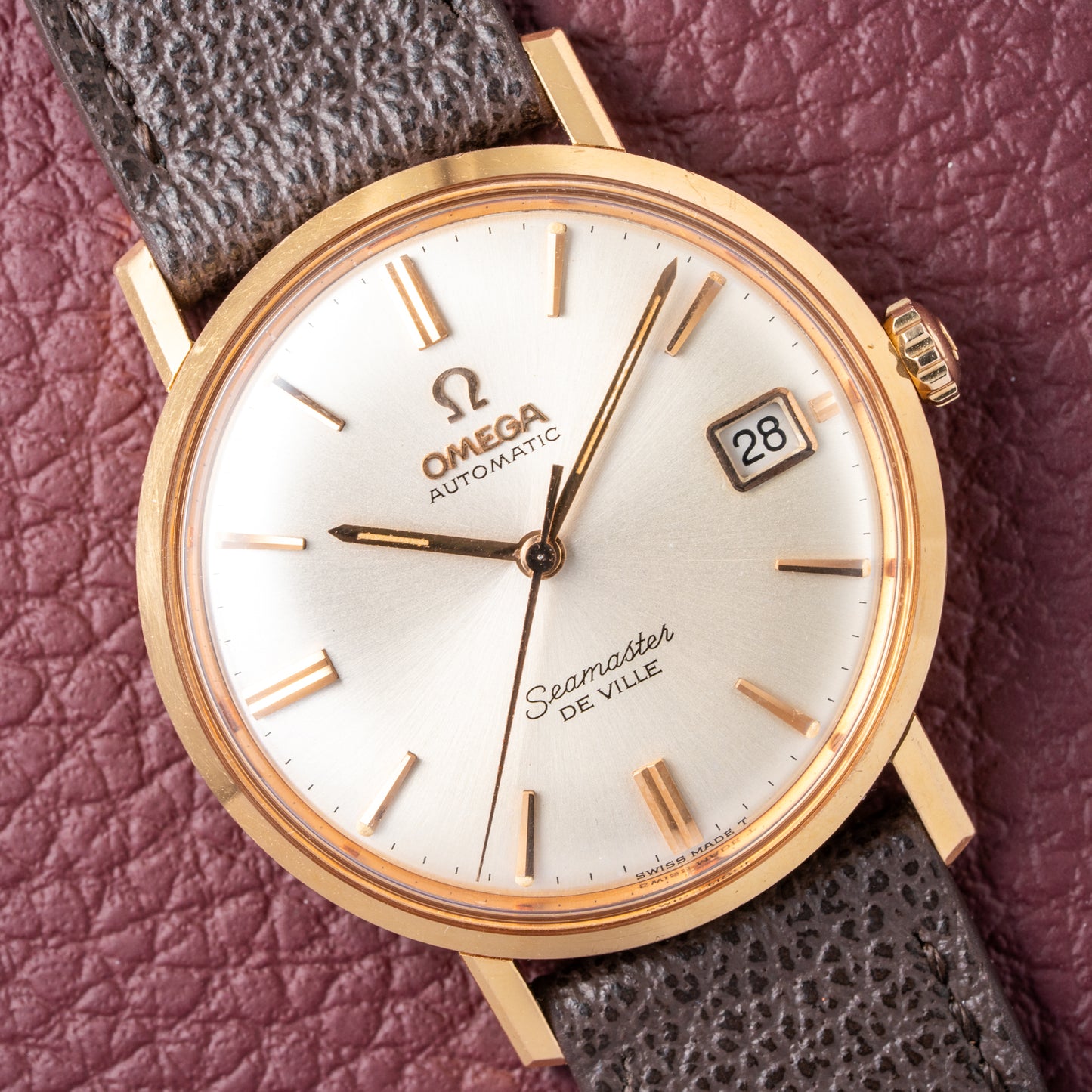 Omega Seamaster De Ville Automatic Rosé Gold 18k French Case Ref. 166.020 from 1964