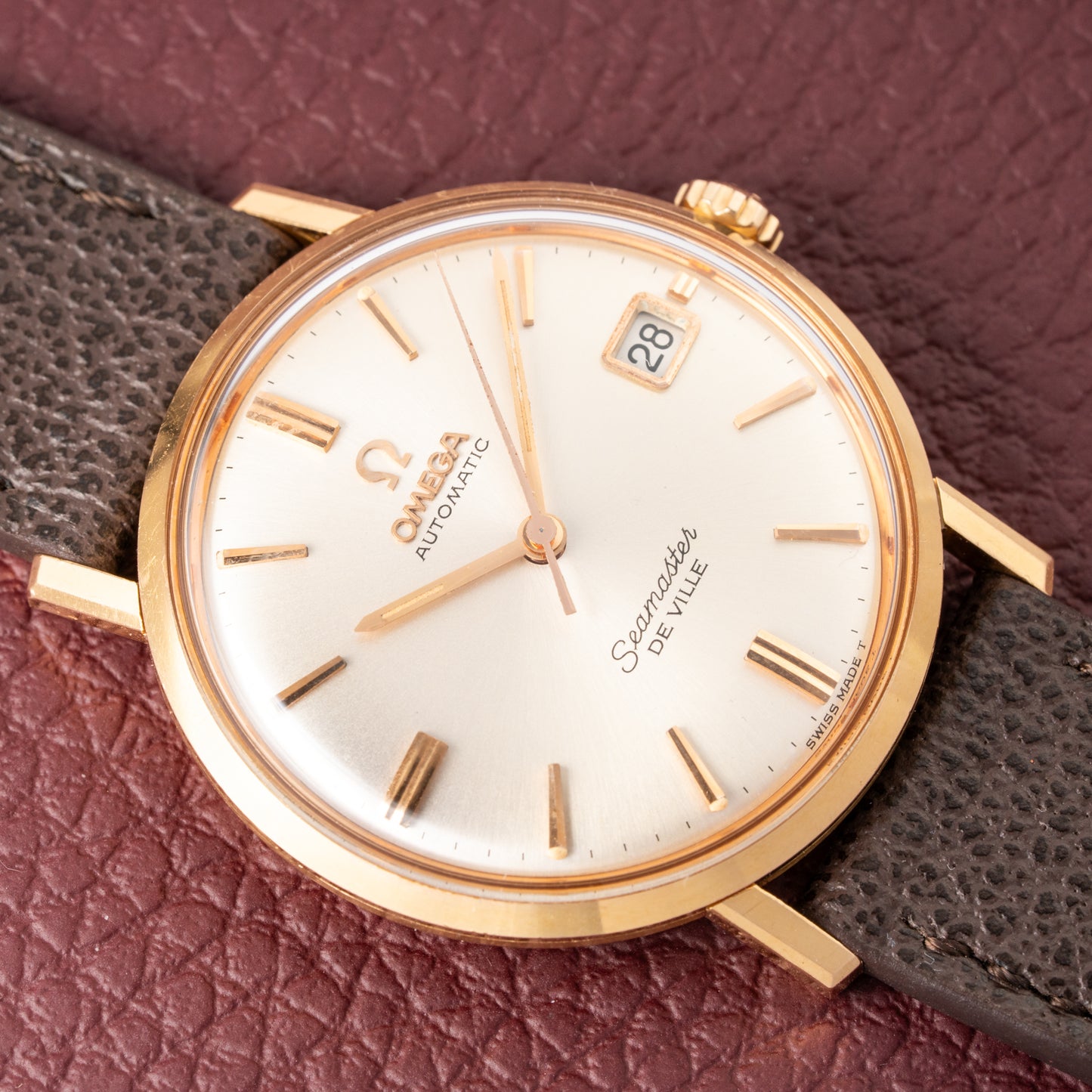 Omega Seamaster De Ville Automatic Rosé Gold 18k French Case Ref. 166.020 from 1964