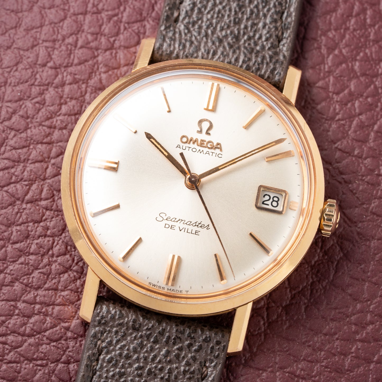 Omega Seamaster De Ville Automatic Rosé Gold 18k French Case Ref. 166.020 from 1964