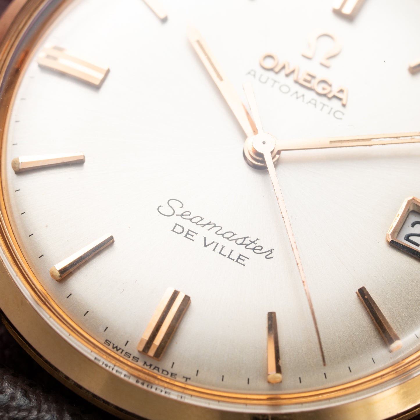 Omega Seamaster De Ville Automatic Rosé Gold 18k French Case Ref. 166.020 from 1964
