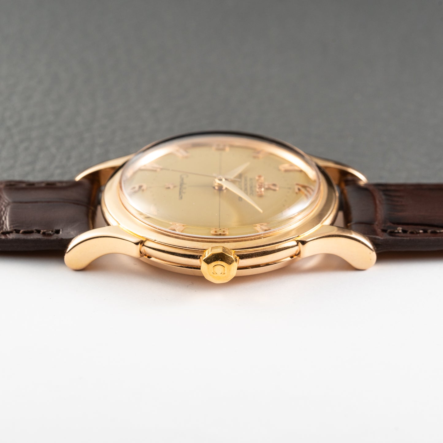 Omega Constellation Automatic Crosshair 18K Rosé Gold Ref. 2852 / 2853 French Case 1956