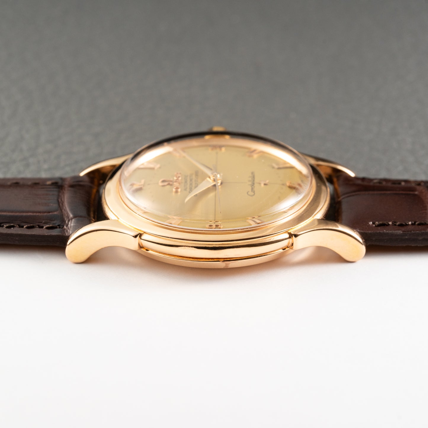 Omega Constellation Automatic Crosshair 18K Rosé Gold Ref. 2852 / 2853 French Case 1956