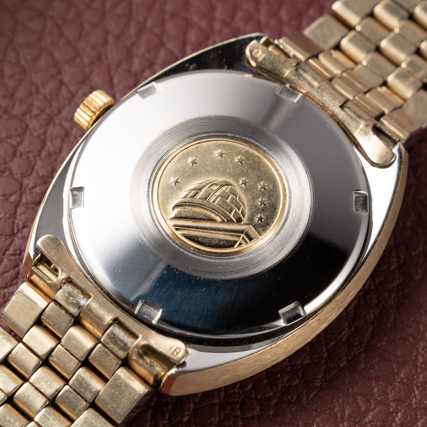 Omega Constellation C-Shape Türler Brick Bracelet from 1966