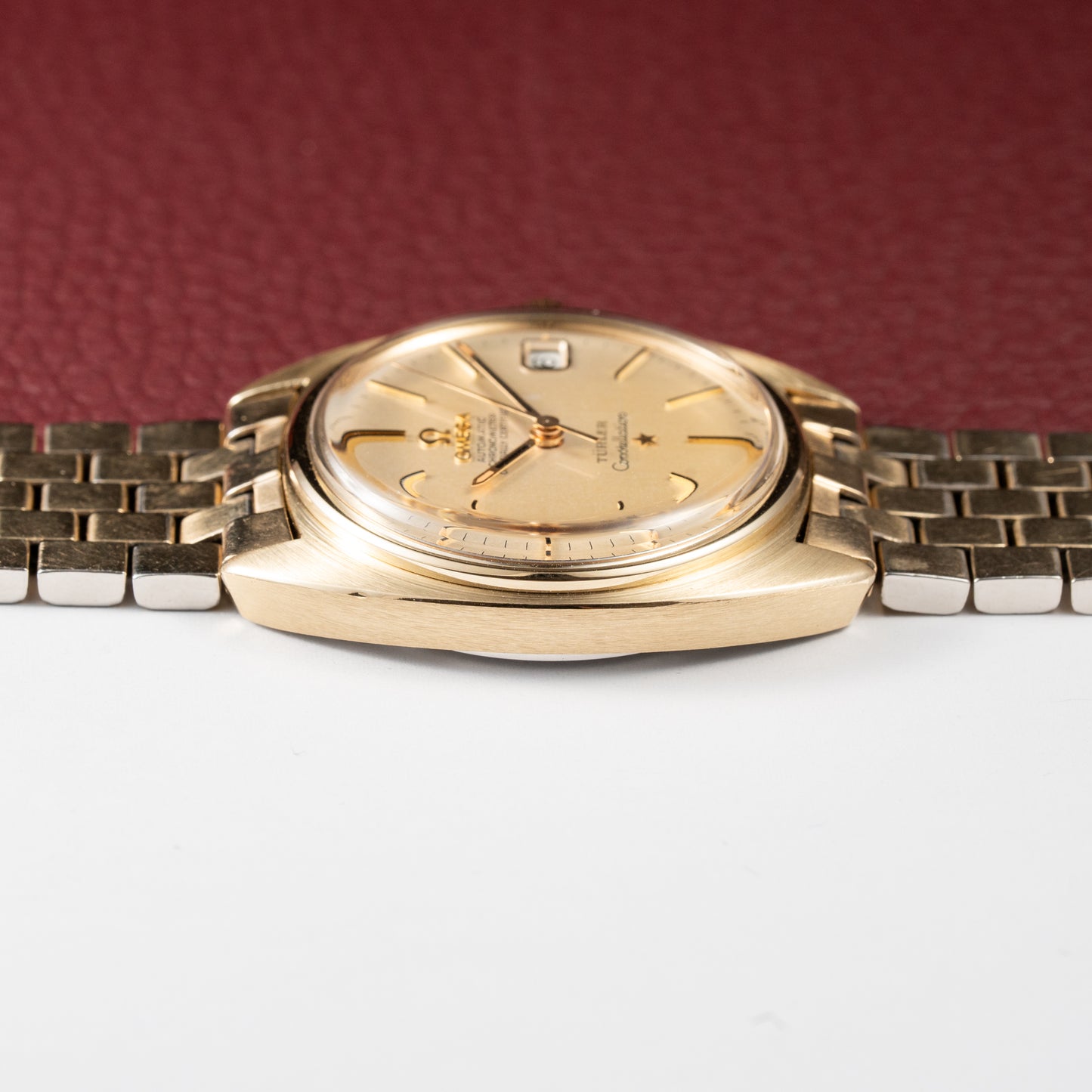 Omega Constellation C-Shape Türler Brick Bracelet from 1966