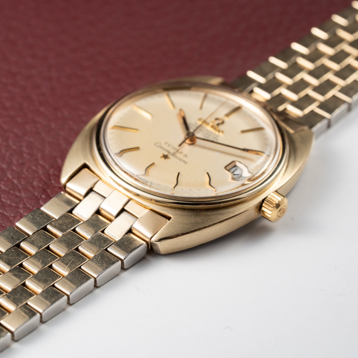 Omega Constellation C-Shape Türler Brick Bracelet from 1966
