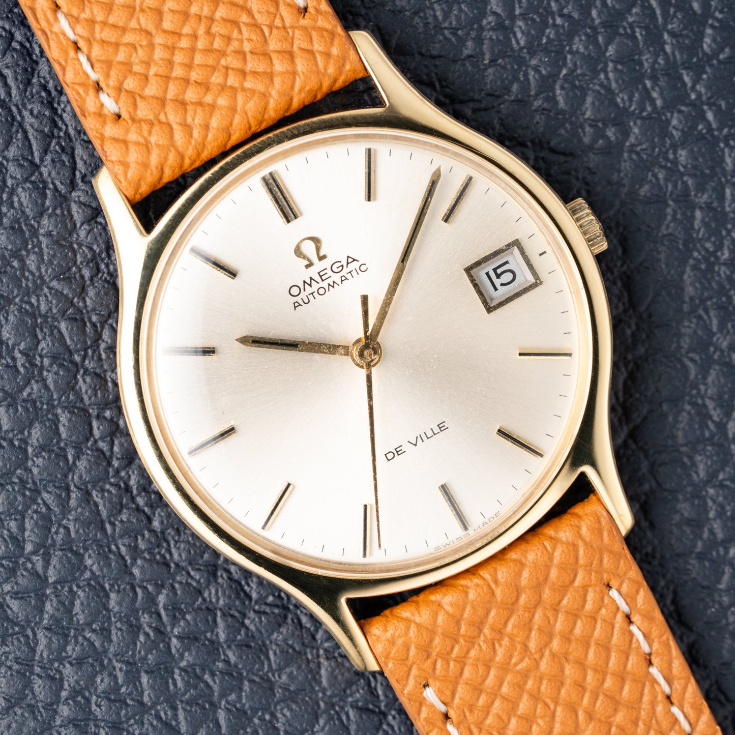 Omega De Ville Automatic Date 18K Gold Ref 162.046 from 1970