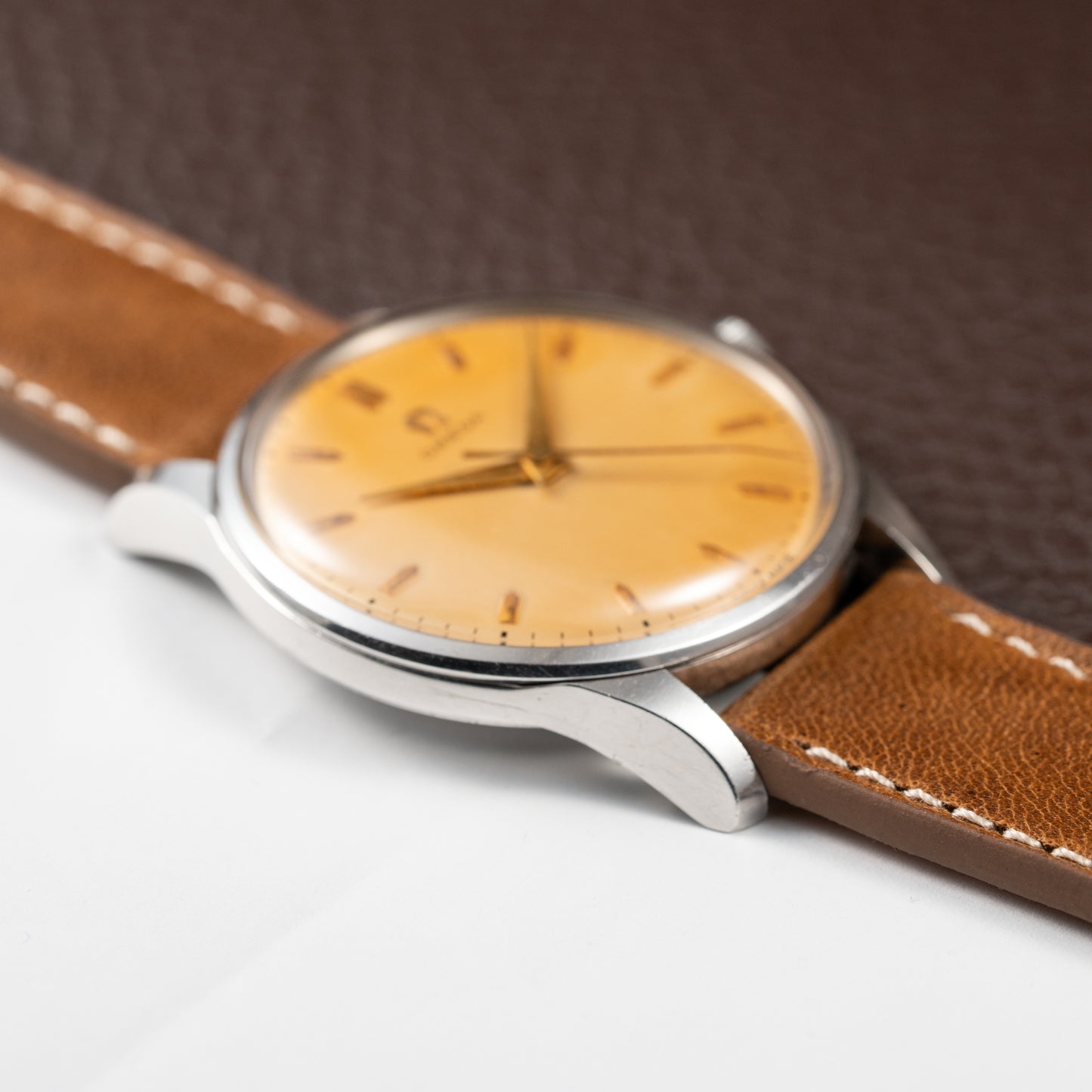 Omega Dress Watch Jumbo Centre Seconds Patina Dial Ref. 2810 from 1955