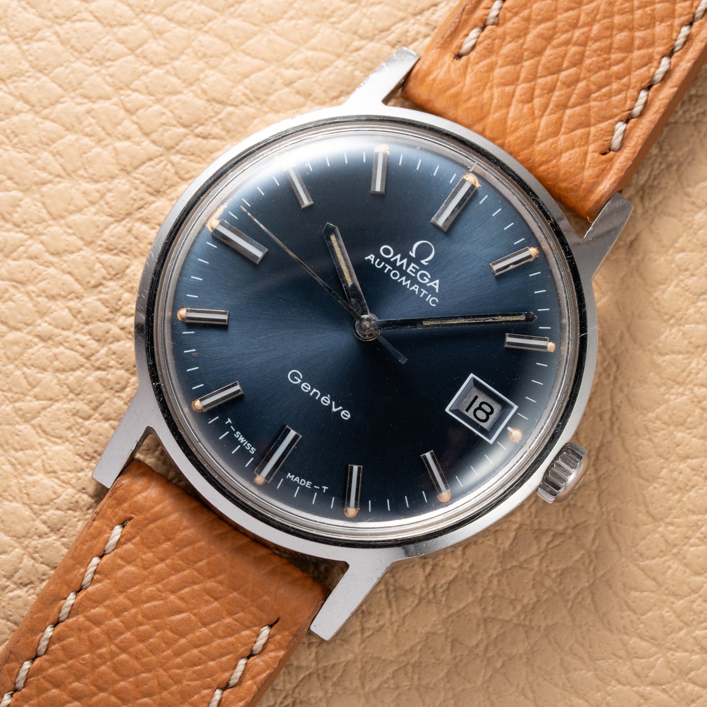 Omega Genève Automatic Date Blue 1969