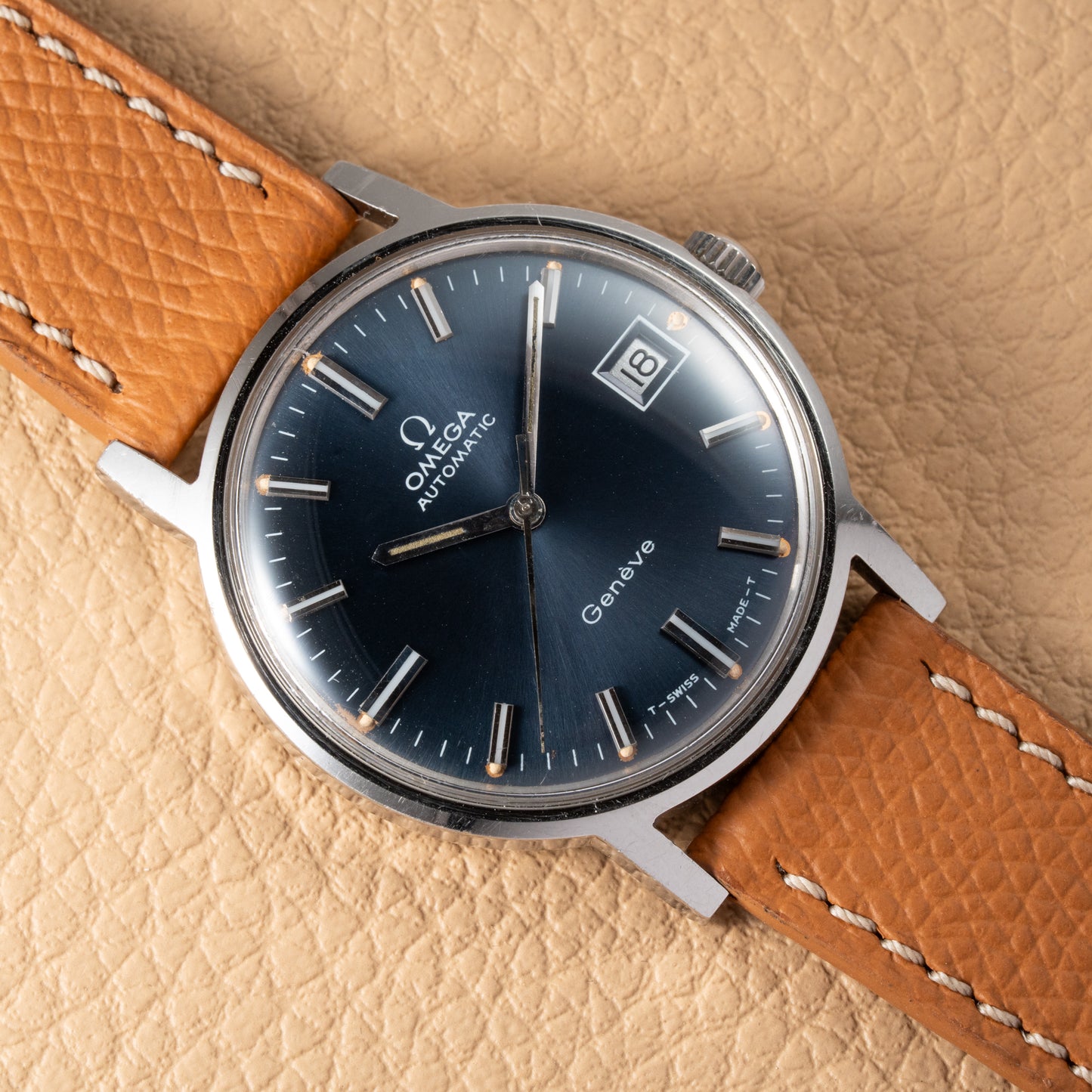 Omega Genève Automatic Date Blue 1969