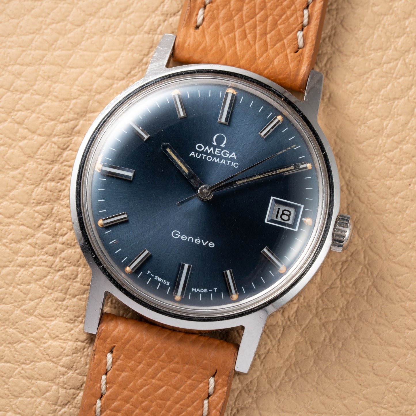 Omega Genève Automatic Date Blue 1969