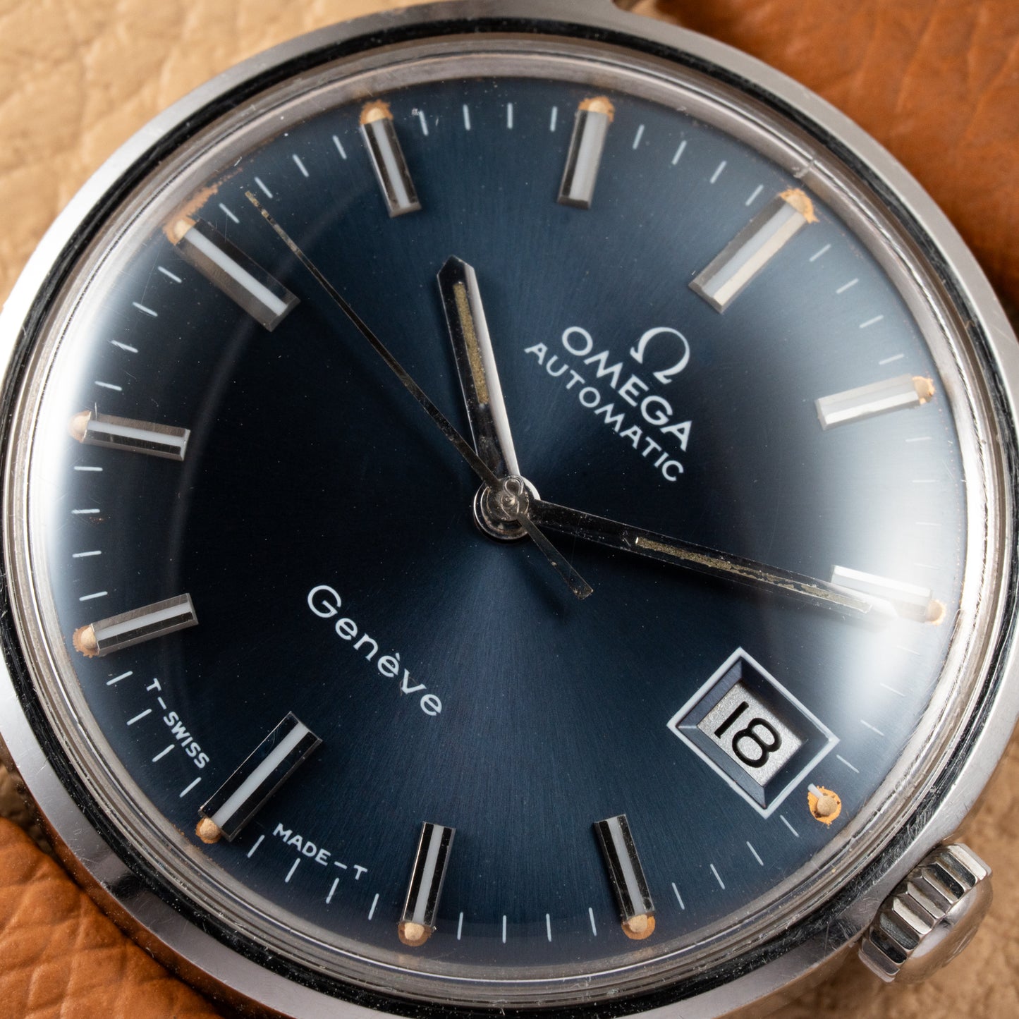 Omega Genève Automatic Date Blue 1969