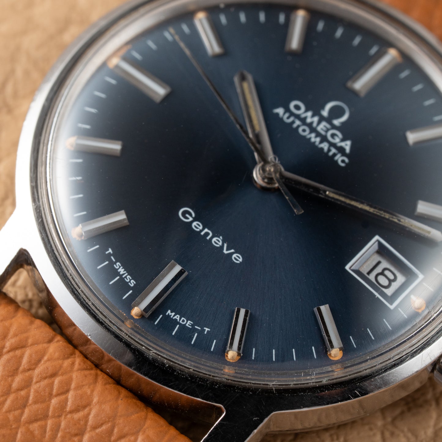 Omega Genève Automatic Date Blue 1969
