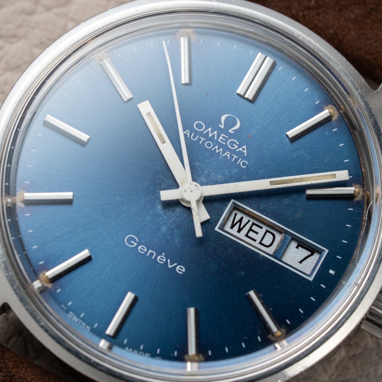 Omega Genève Day-Date Automatic Blue Dial Ref. 166.0117 from 1972