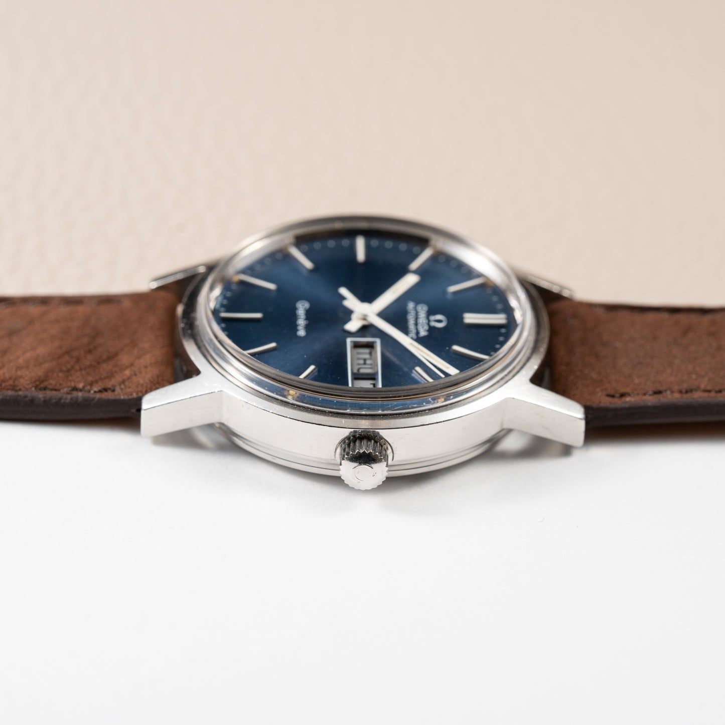 Omega Genève Day-Date Automatic Blue Dial Ref. 166.0117 from 1972