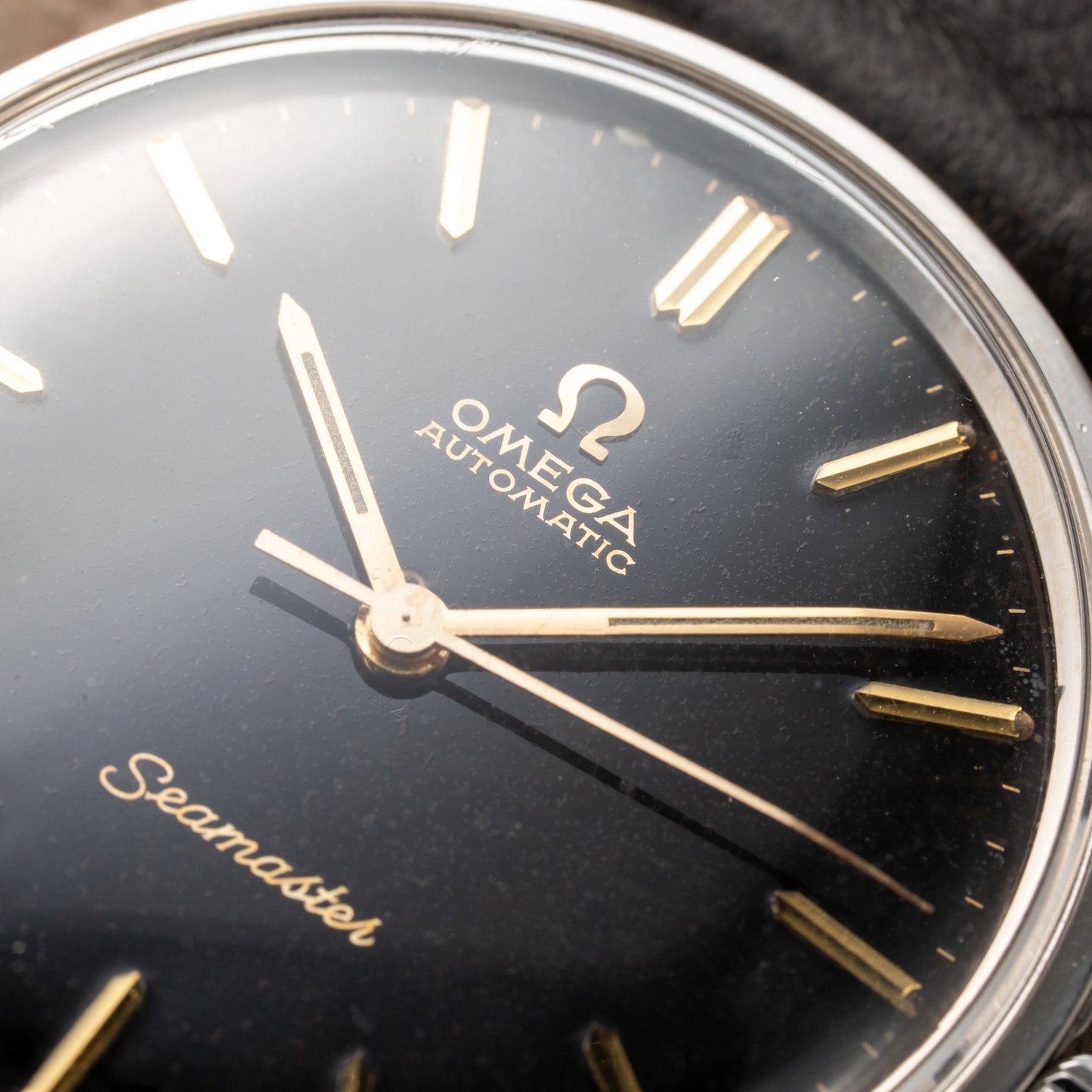 Omega Seamaster Automatic Black Gilt Dial Ref 165.002 from 1966