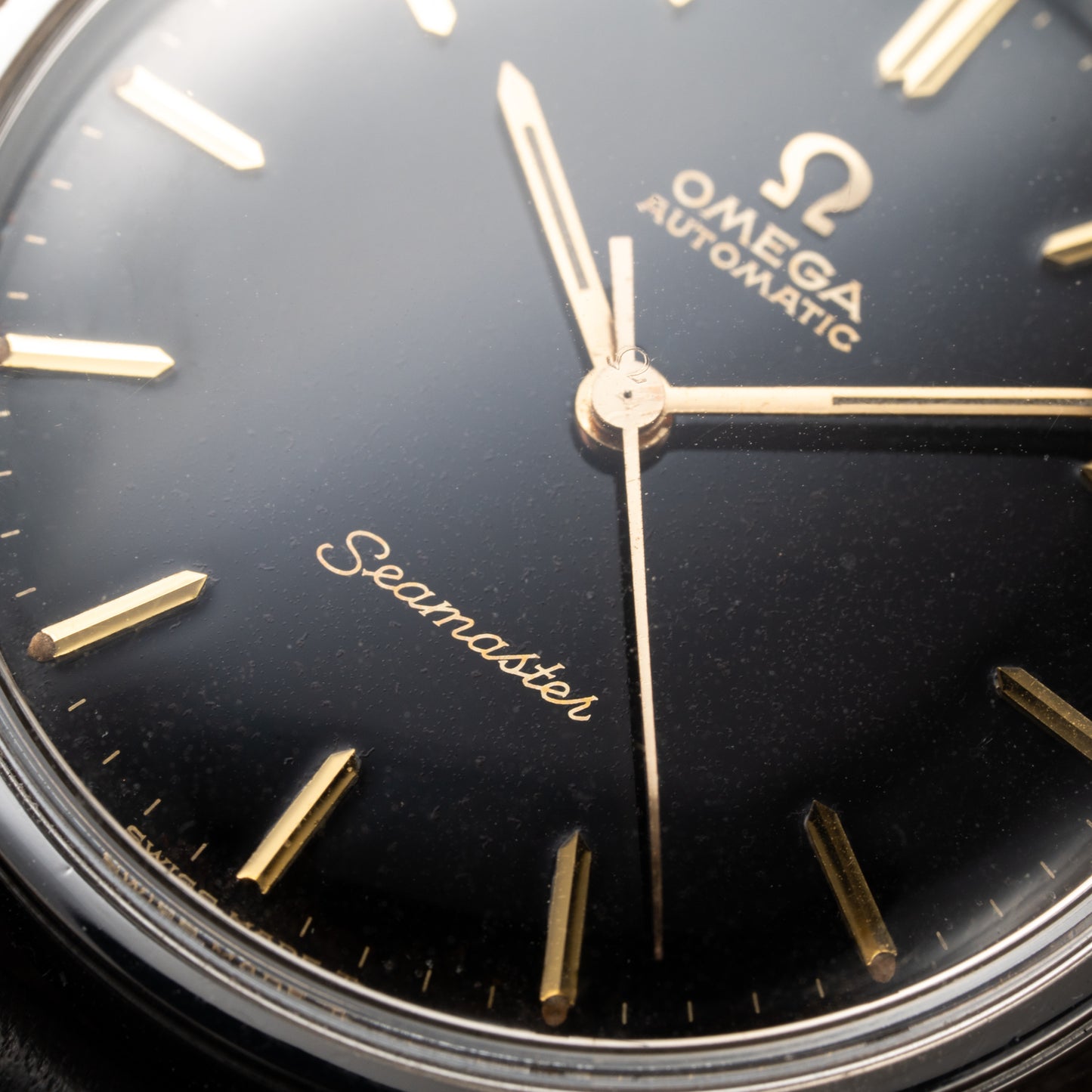 Omega Seamaster Automatic Black Gilt Dial Ref 165.002 from 1966