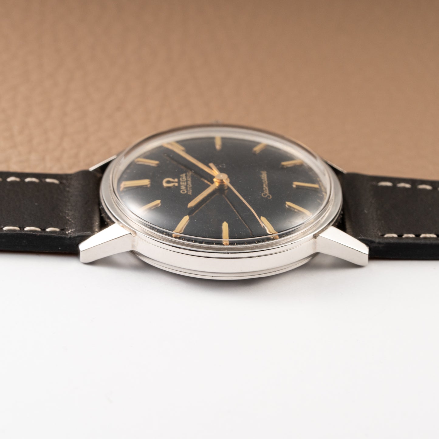 Omega Seamaster Automatic Black Gilt Dial Ref 165.002 from 1966
