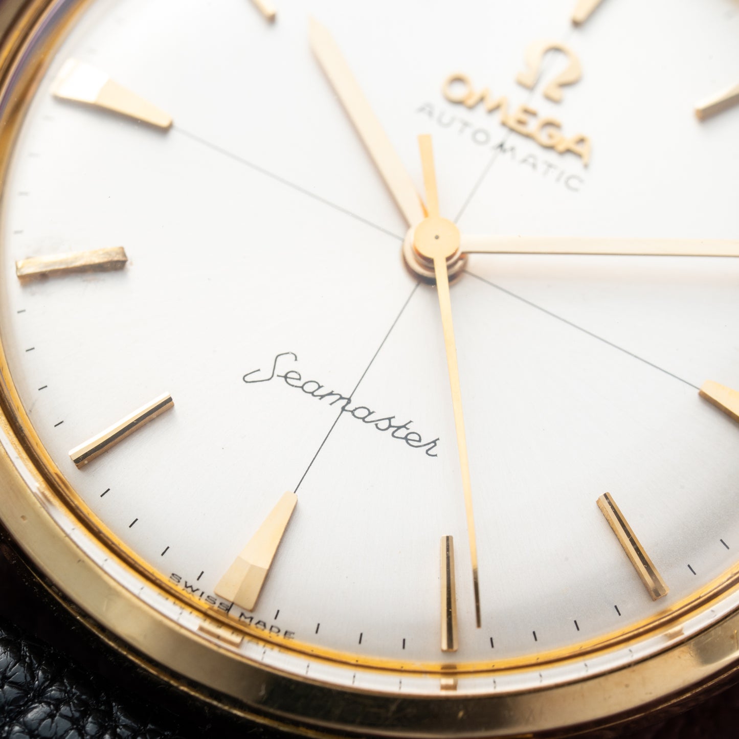 Omega Seamaster Automatic Crosshair Dial 18k Yellow Gold Ref. 14765 from 1959