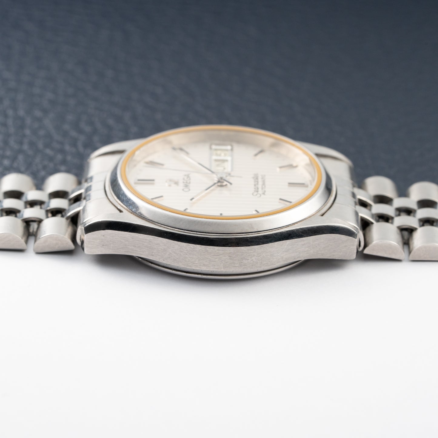 Omega Seamaster Automatic Day-Date Stripped Dial Jubilee Bracelet Ref. 166.0264 from 1980