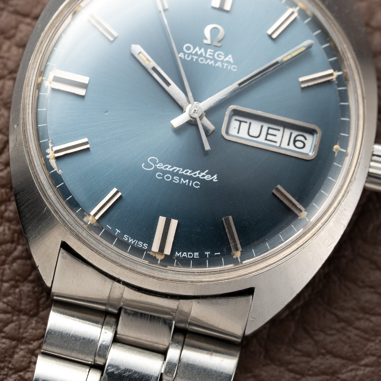 Omega Seamaster Cosmic Automatic Day Date Blue Dial Ref. 166.036 from 1969