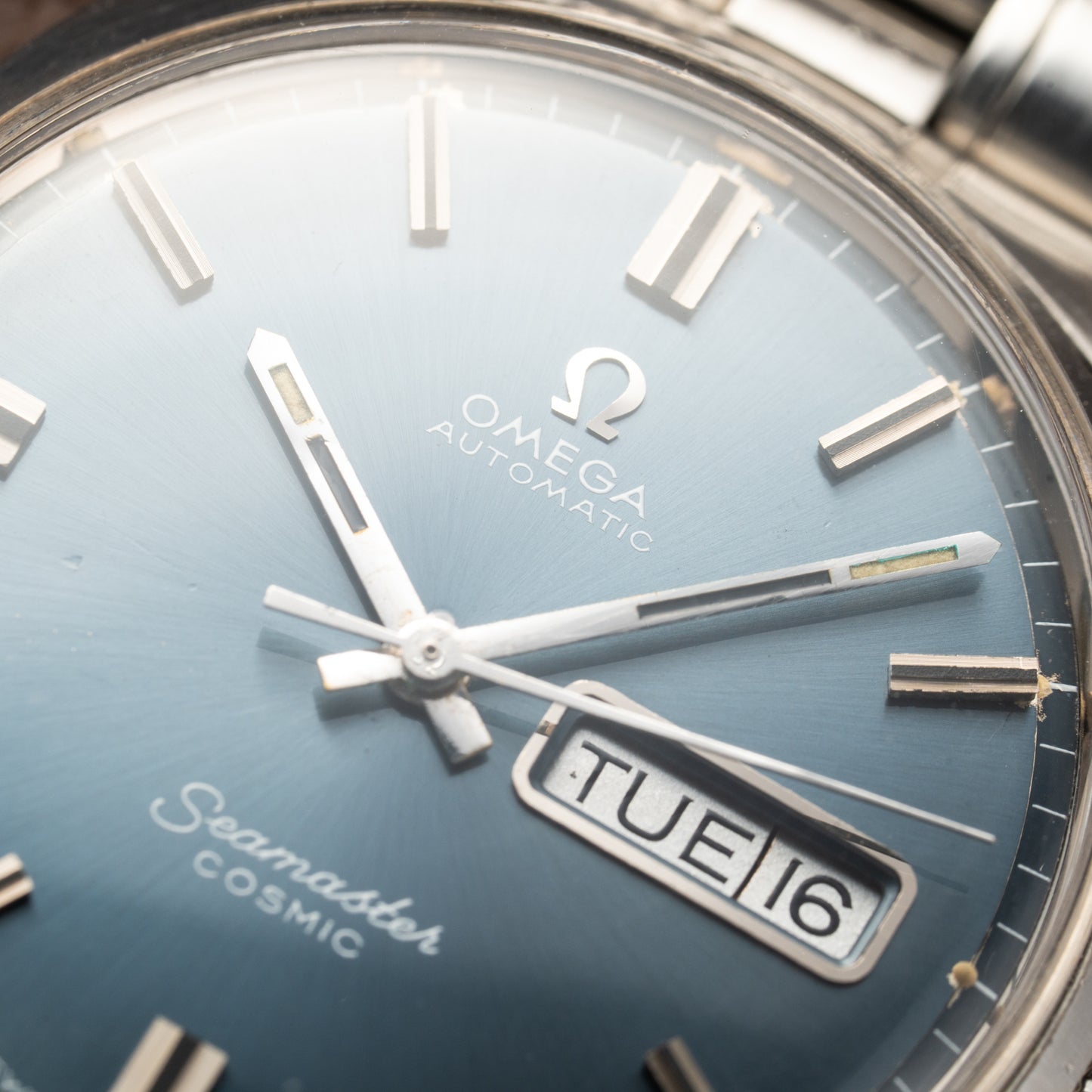 Omega Seamaster Cosmic Automatic Day Date Blue Dial Ref. 166.036 from 1969