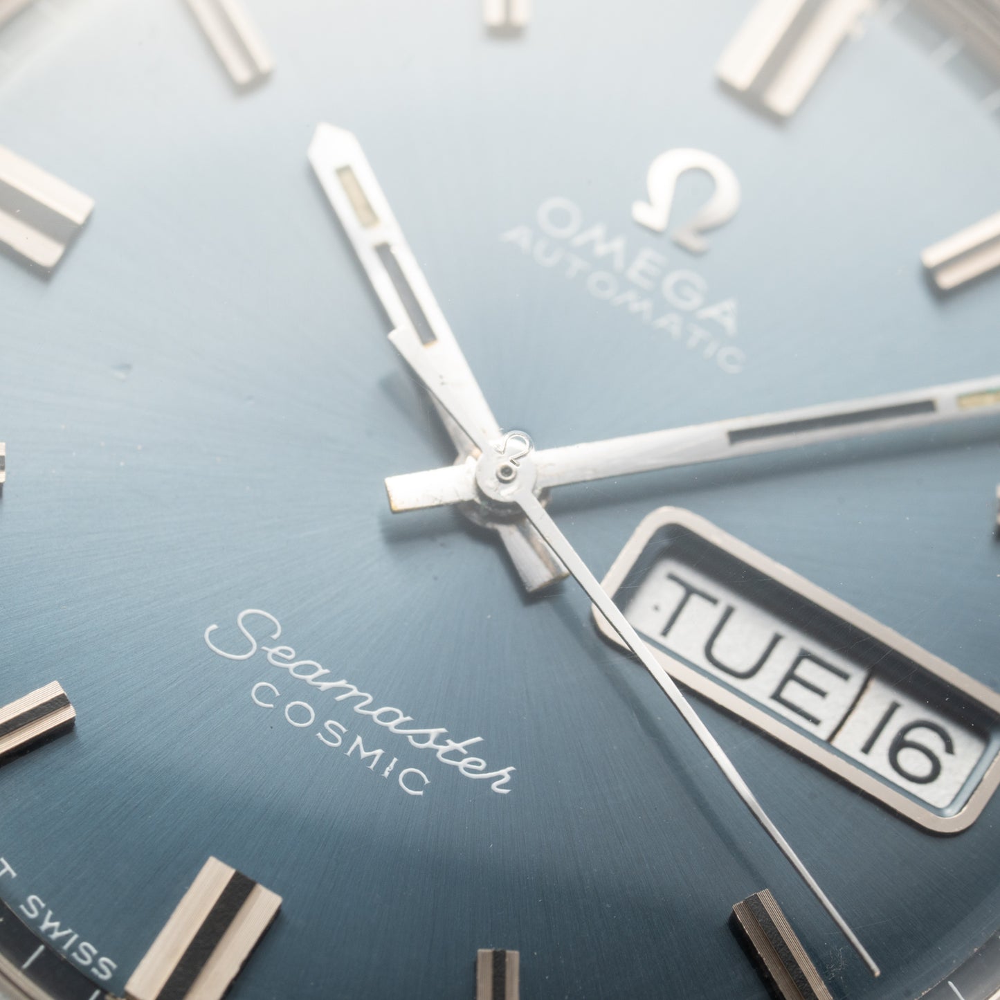Omega Seamaster Cosmic Automatic Day Date Blue Dial Ref. 166.036 from 1969