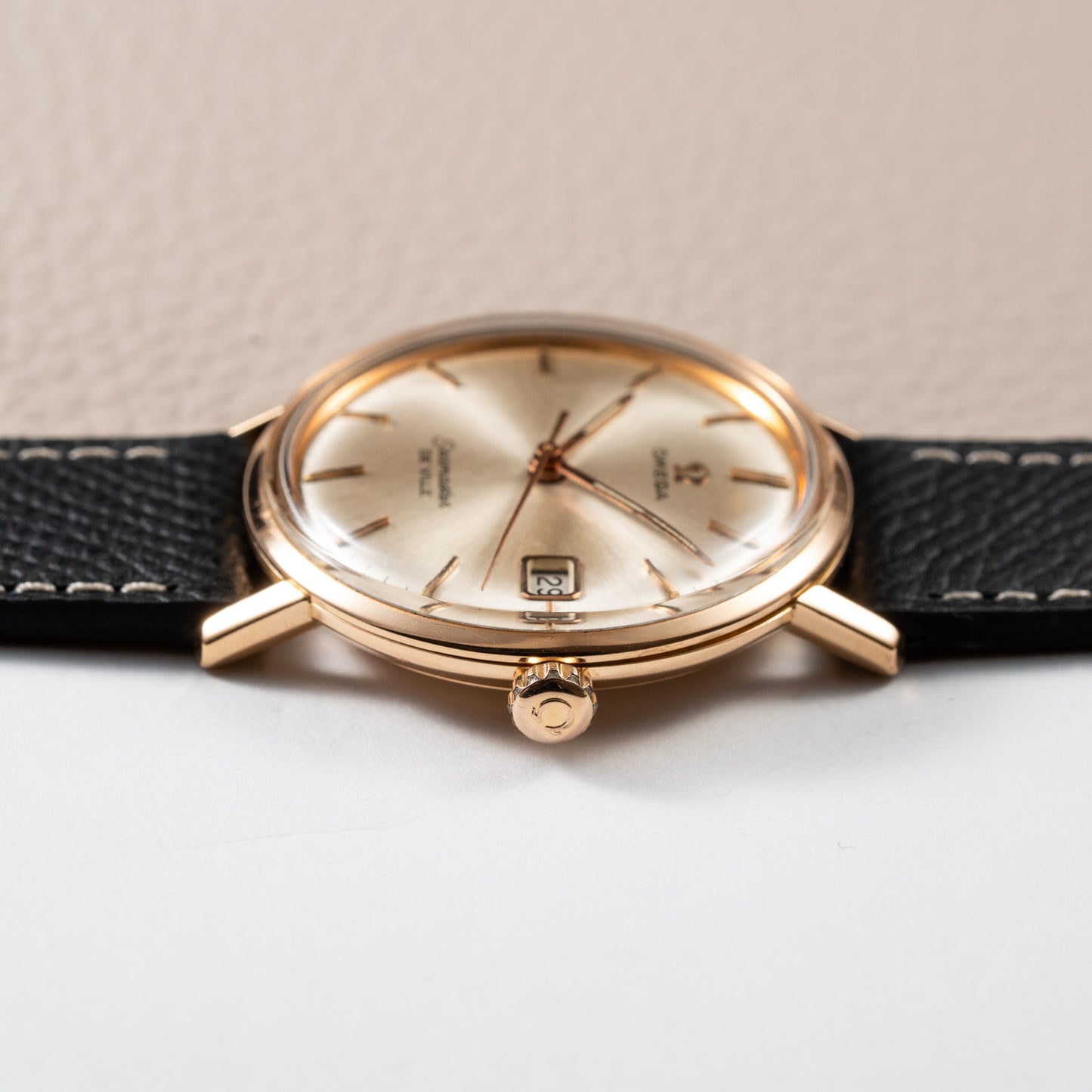 Omega Seamaster De Ville 18K Rosé Gold French Case Ref. 136.20 from 1963