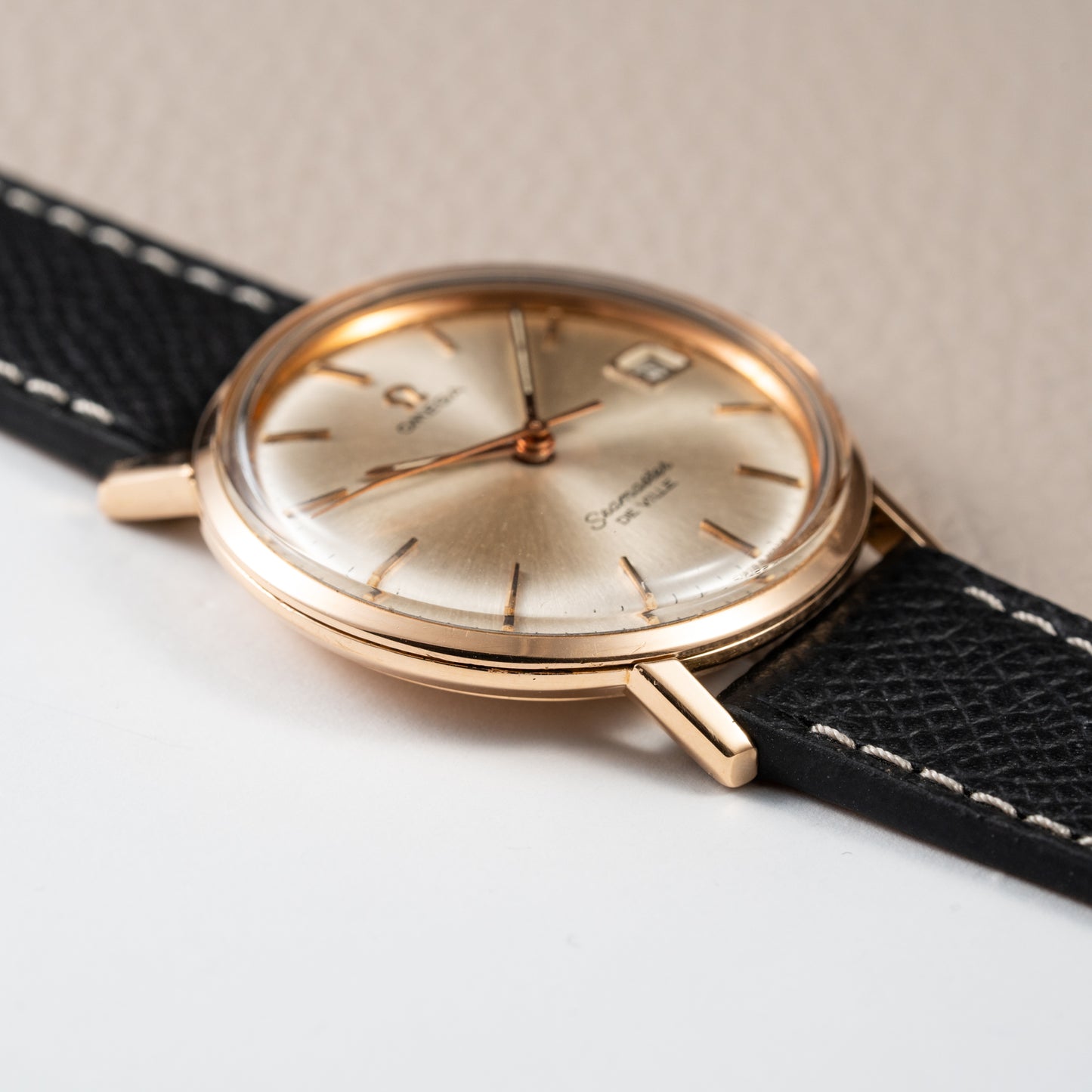 Omega Seamaster De Ville 18K Rosé Gold French Case Ref. 136.20 from 1963