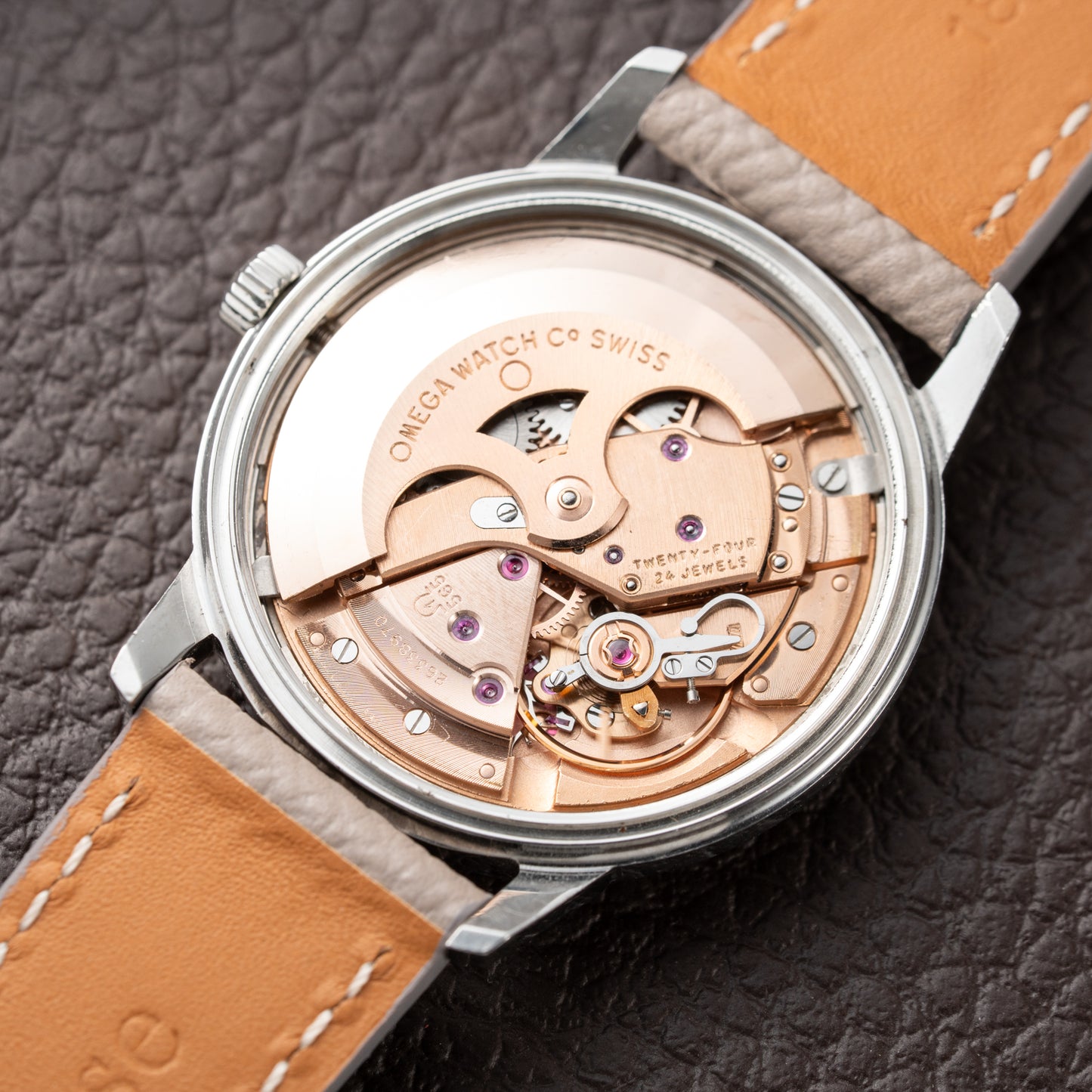 Omega Seamaster Geneve Rare Double-Signed Crosshair Dial Ref. 166.002 from 1968