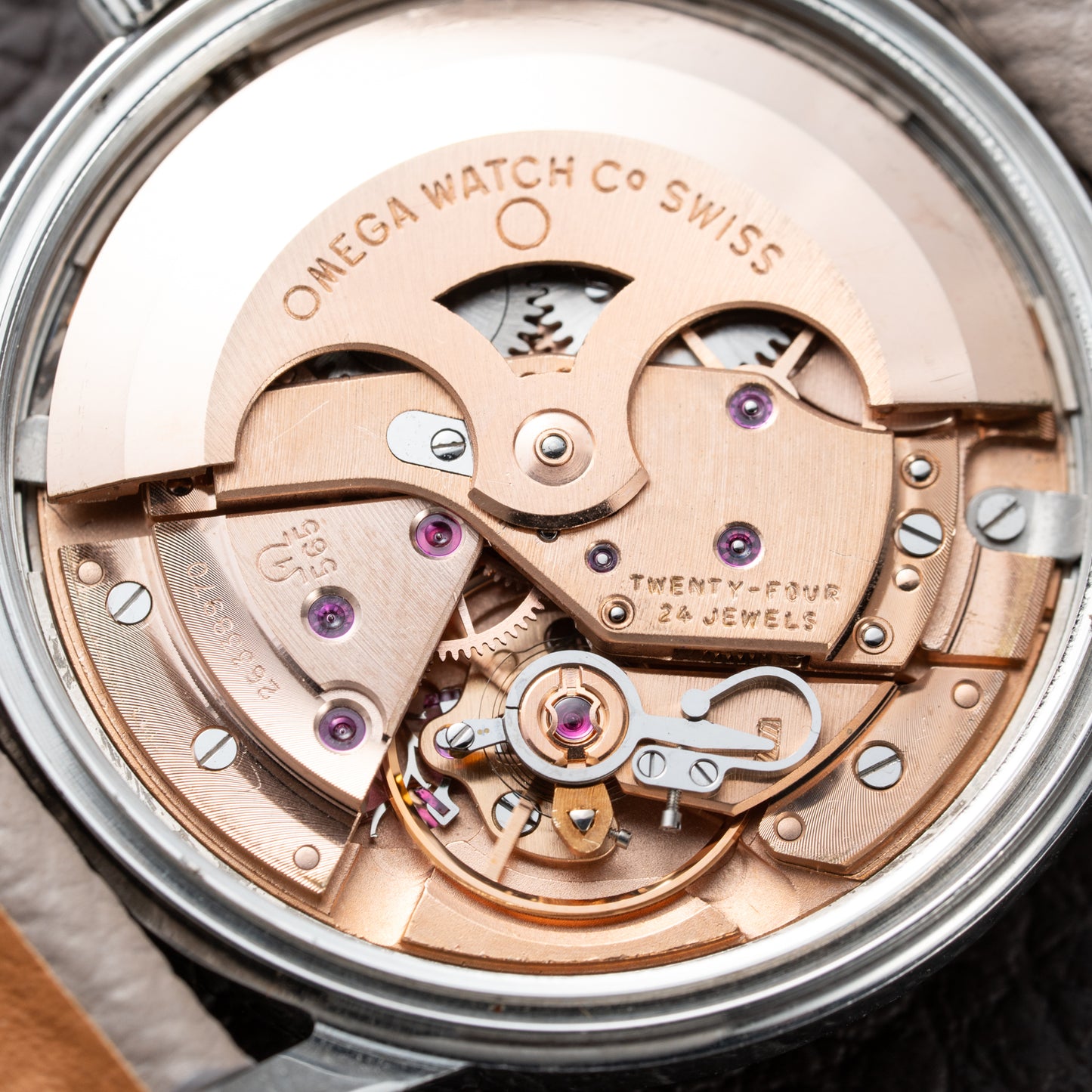 Omega Seamaster Geneve Rare Double-Signed Crosshair Dial Ref. 166.002 from 1968