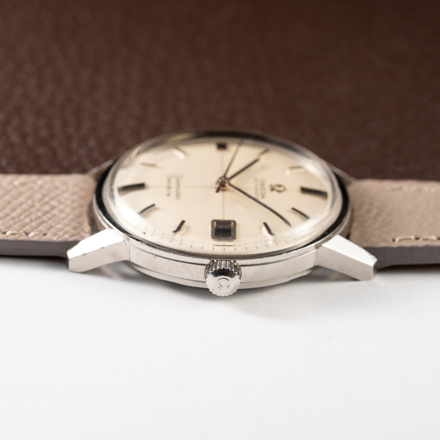 Omega Seamaster Geneve Rare Double-Signed Crosshair Dial Ref. 166.002 from 1968