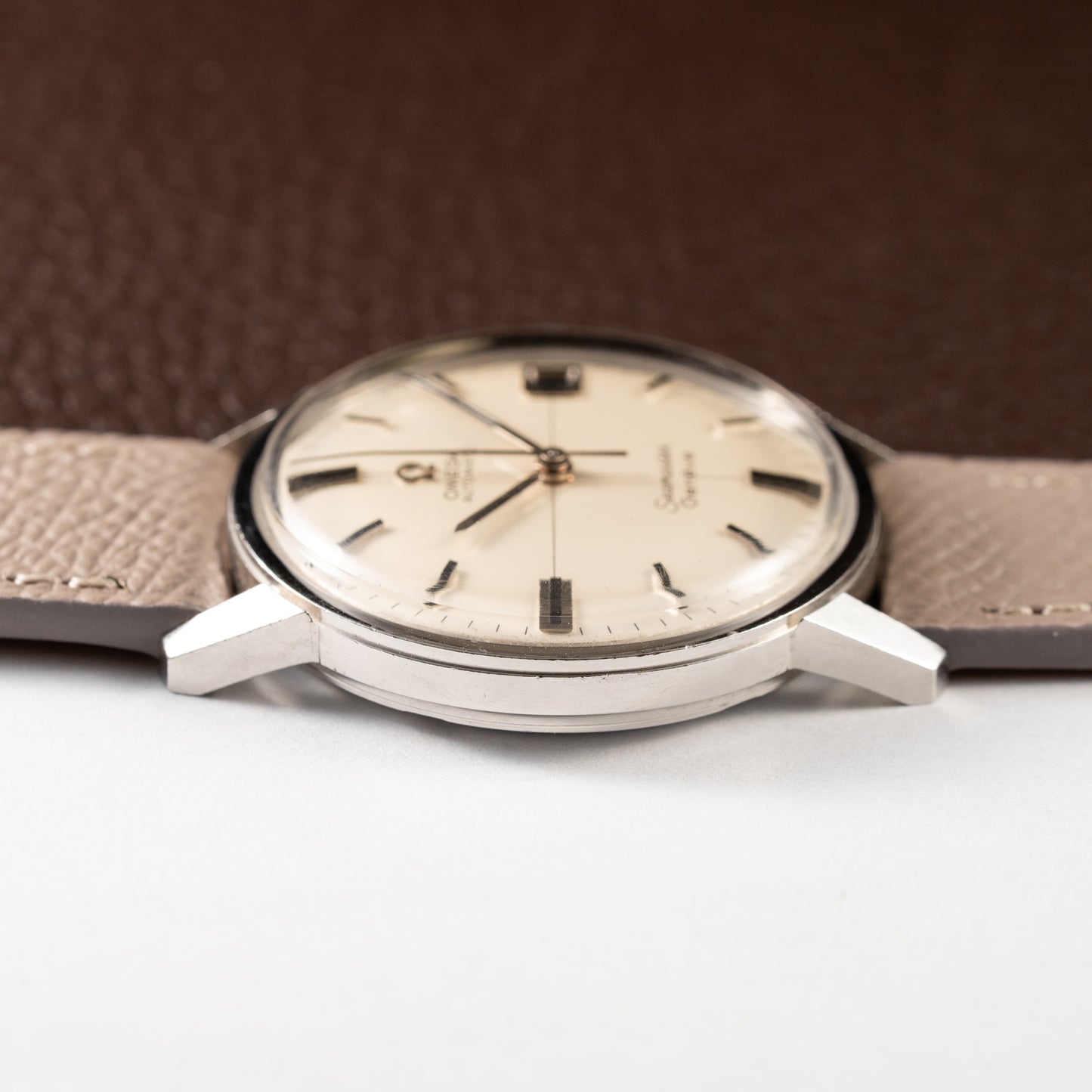 Omega Seamaster Geneve Rare Double-Signed Crosshair Dial Ref. 166.002 from 1968