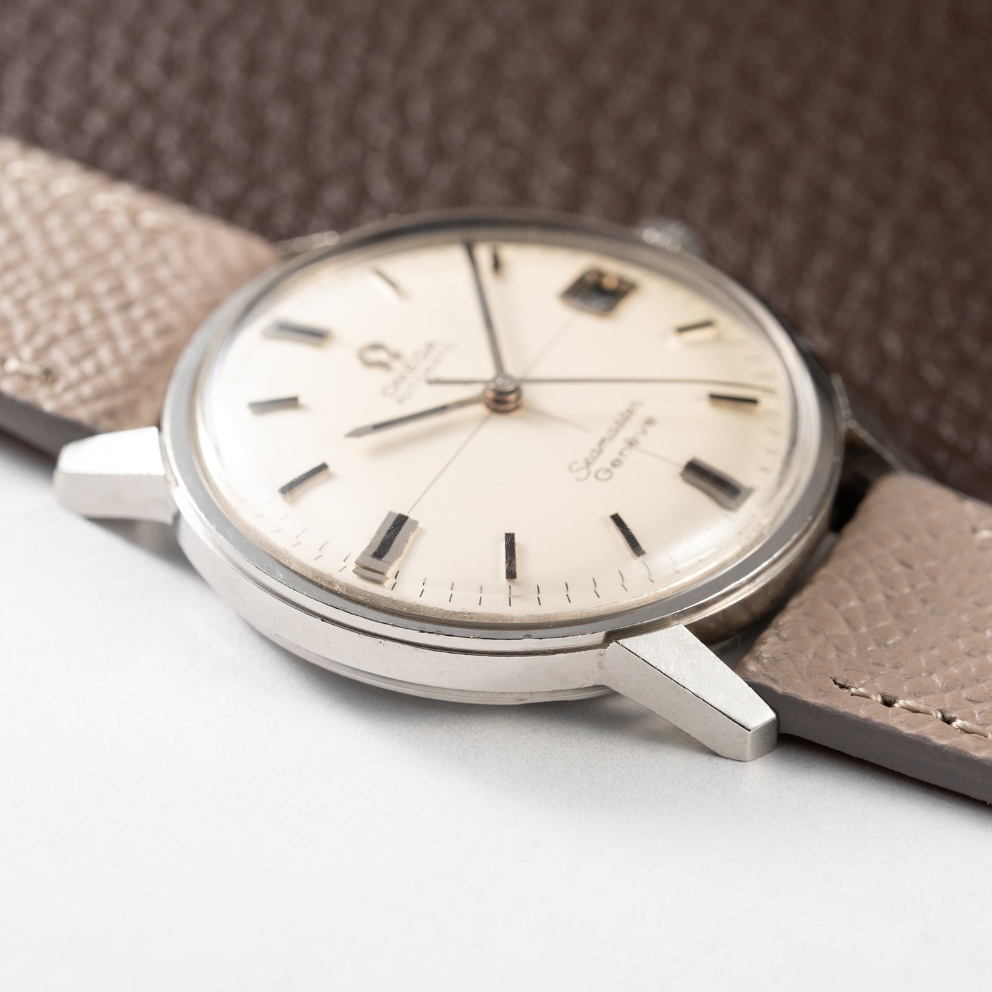 Omega Seamaster Geneve Rare Double-Signed Crosshair Dial Ref. 166.002 from 1968