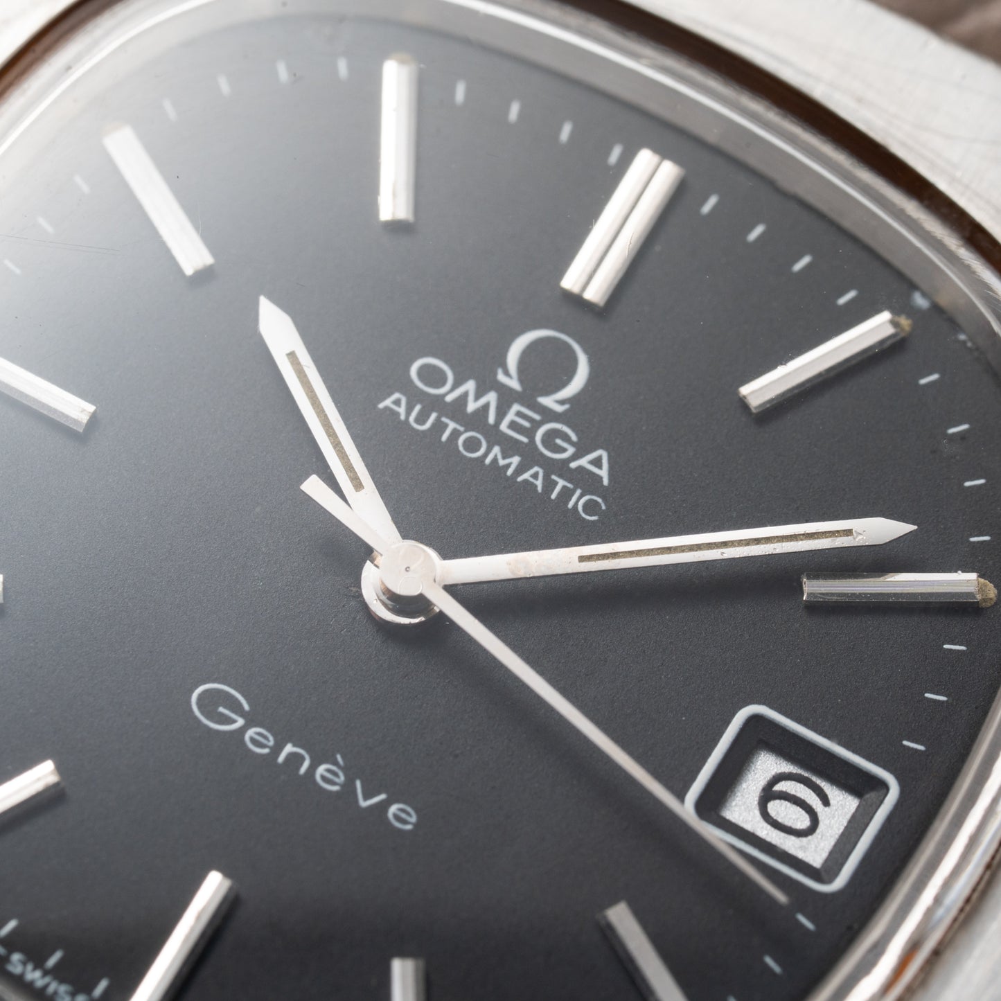 Omega Genève Matt Black Dial TV Jumbo from 1973 Ref. 166.0190