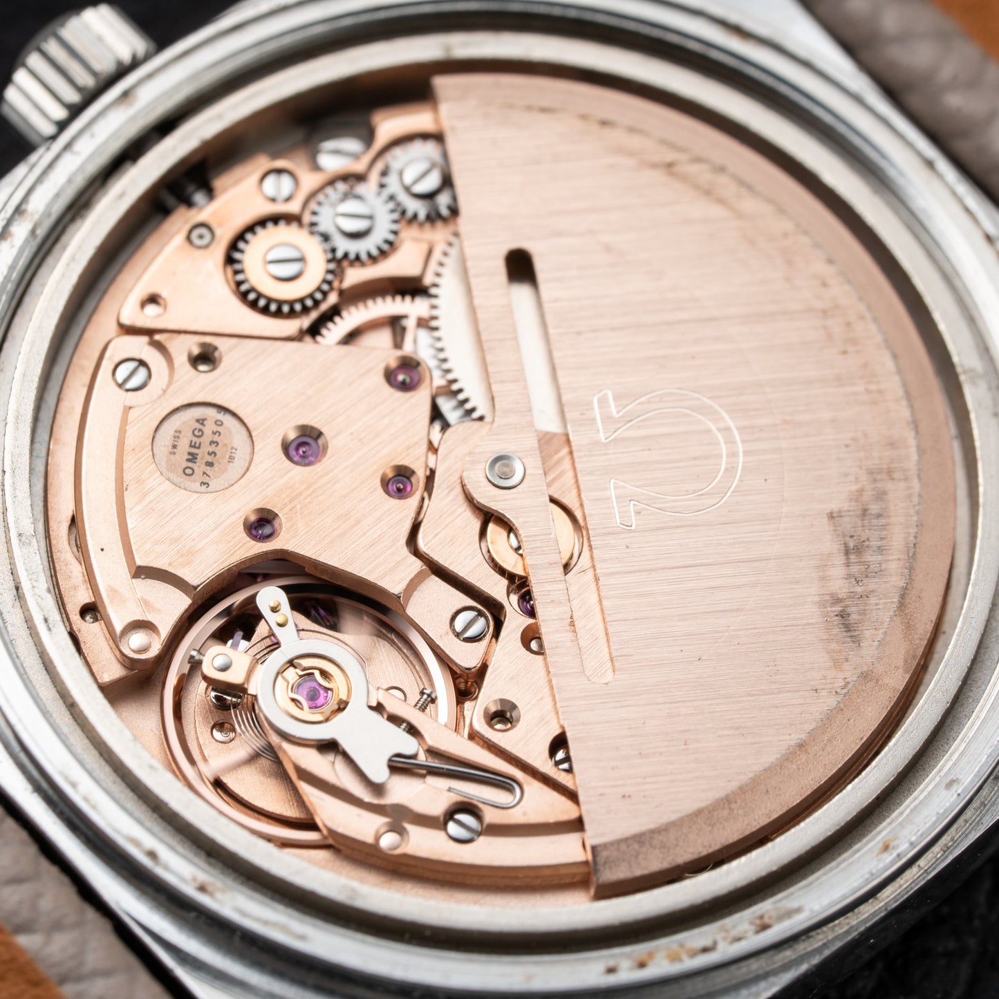 Omega Genève Matt Black Dial TV Jumbo from 1973 Ref. 166.0190