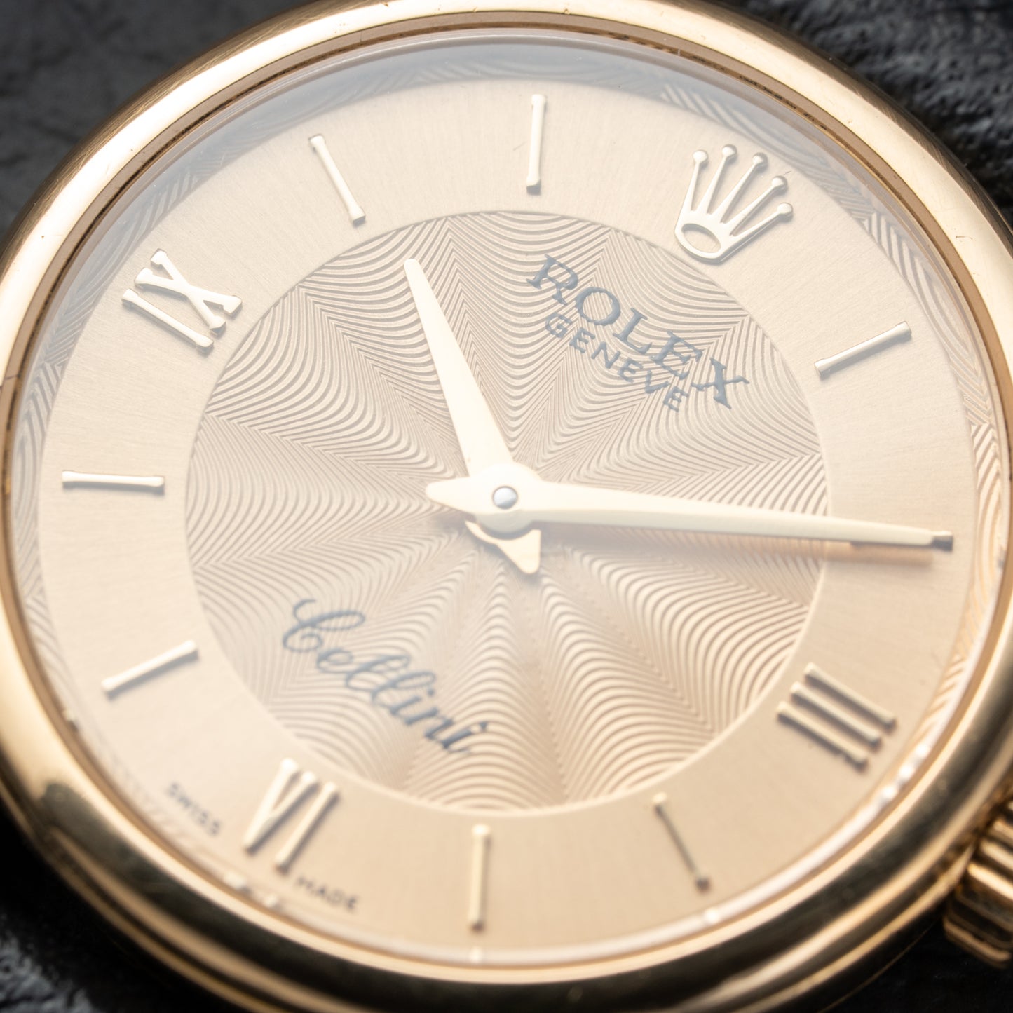 Rolex Cellini 18k Yellow Gold Champagne Guilloche Dial from 2004 Ref 6110/8