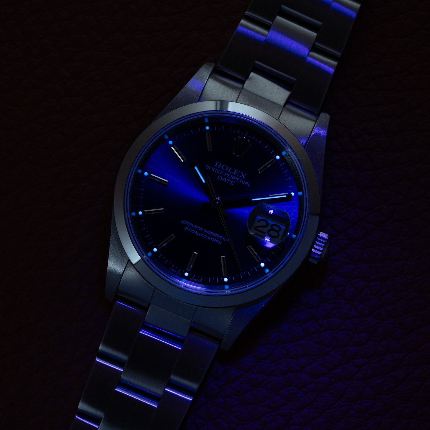 Rolex Date 34 Blue 15200