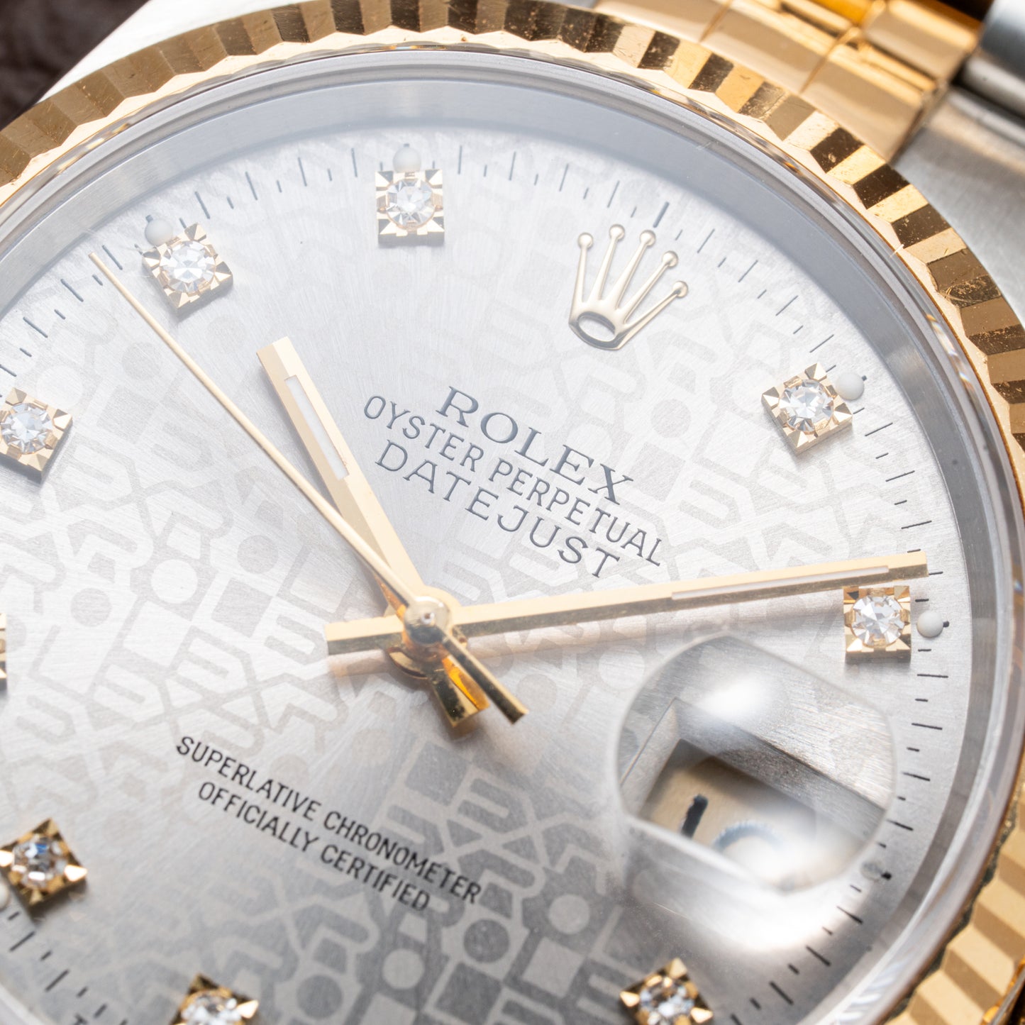 Rolex Datejust 36 Jubilee Diamond Dial Gold Steel from 1991 Ref. 16233
