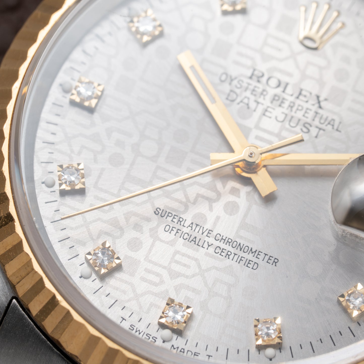 Rolex Datejust 36 Jubilee Diamond Dial Gold Steel from 1991 Ref. 16233