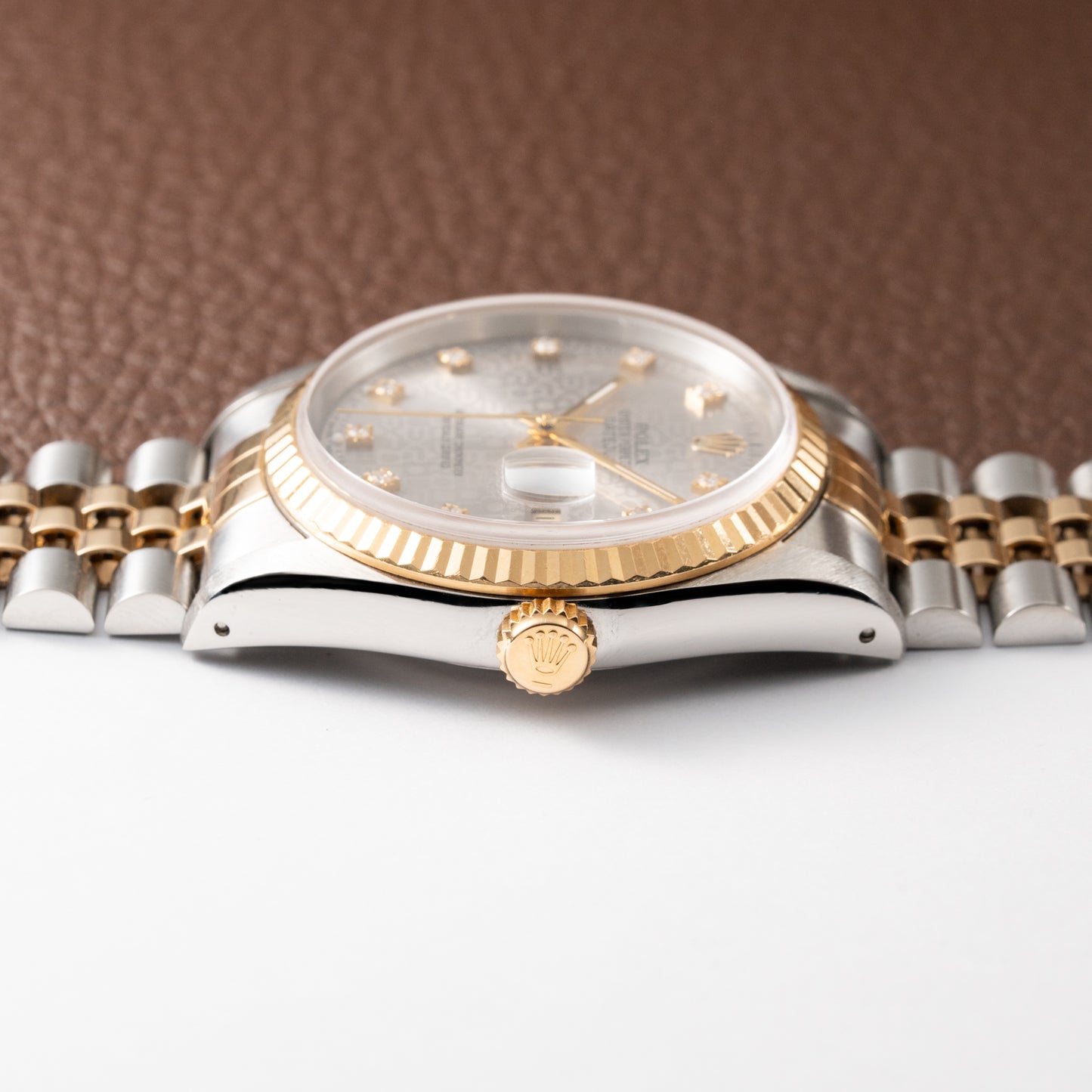 Rolex Datejust 36 Jubilee Diamond Dial Gold Steel from 1991 Ref. 16233