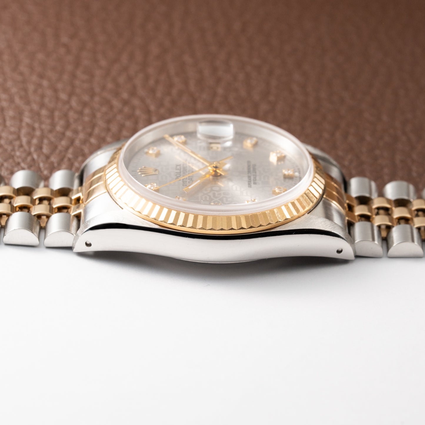 Rolex Datejust 36 Jubilee Diamond Dial Gold Steel from 1991 Ref. 16233