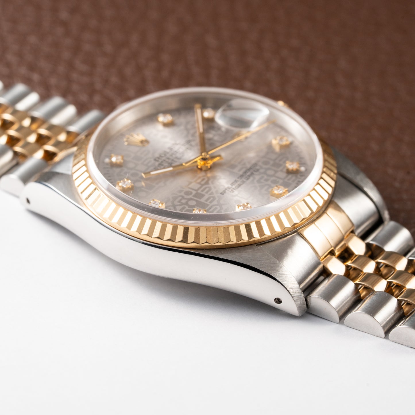 Rolex Datejust 36 Jubilee Diamond Dial Gold Steel from 1991 Ref. 16233