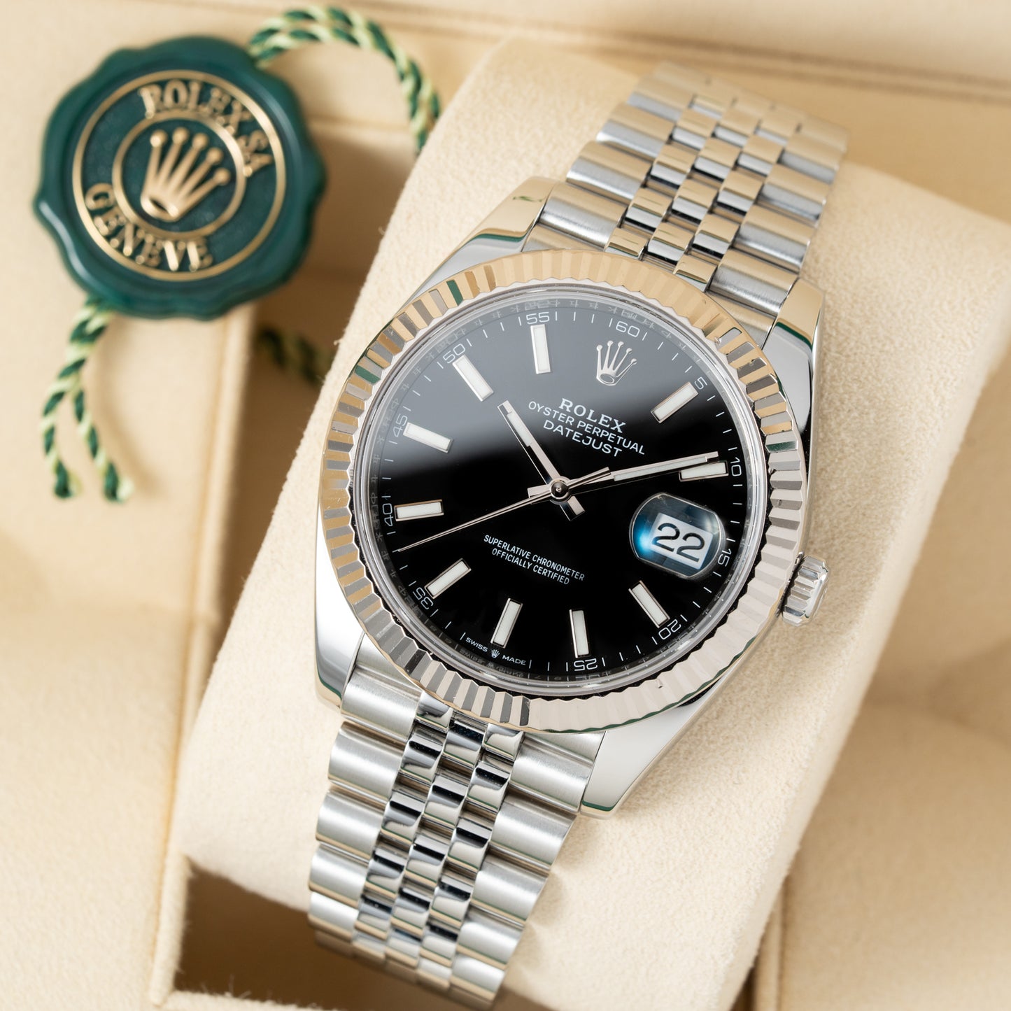 Rolex Datejust 41 Black Jubilee Full Set 2020 Ref 126334